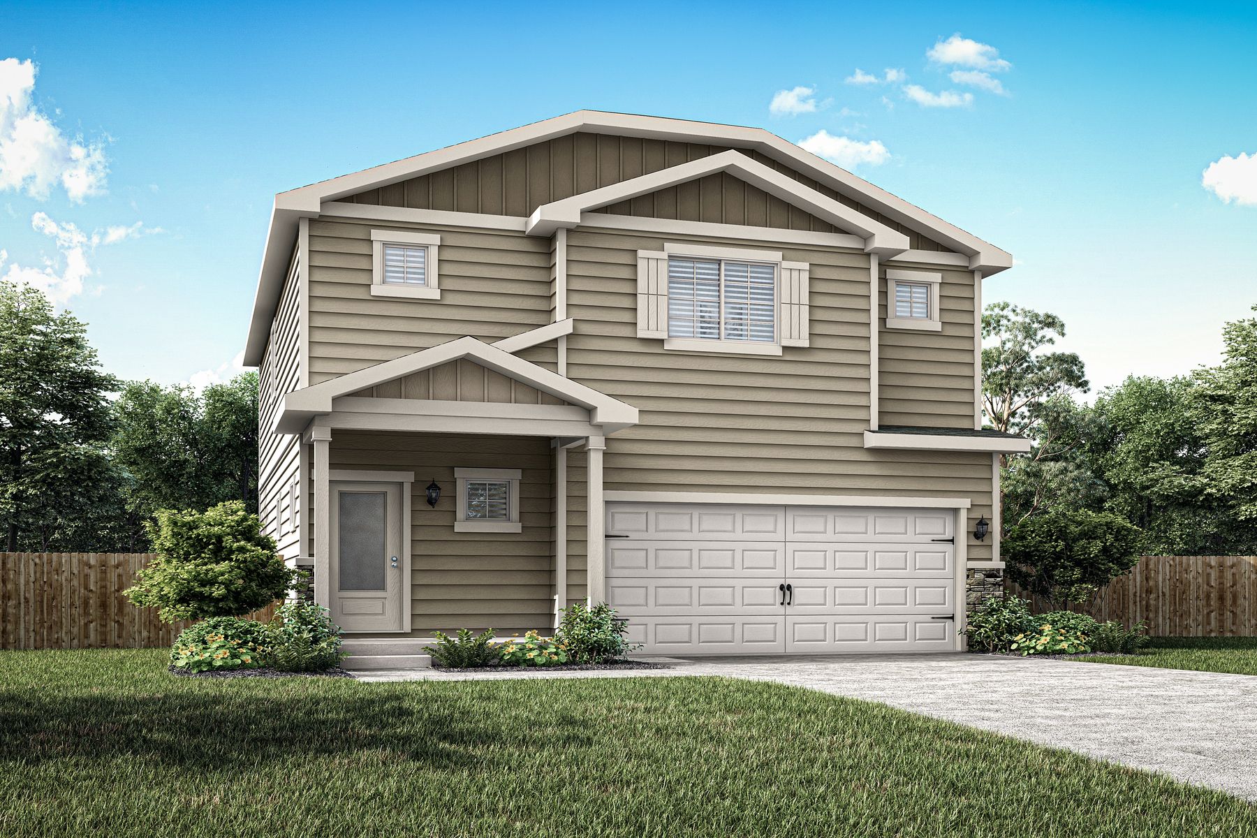 The kitchen appliances come included in this home.