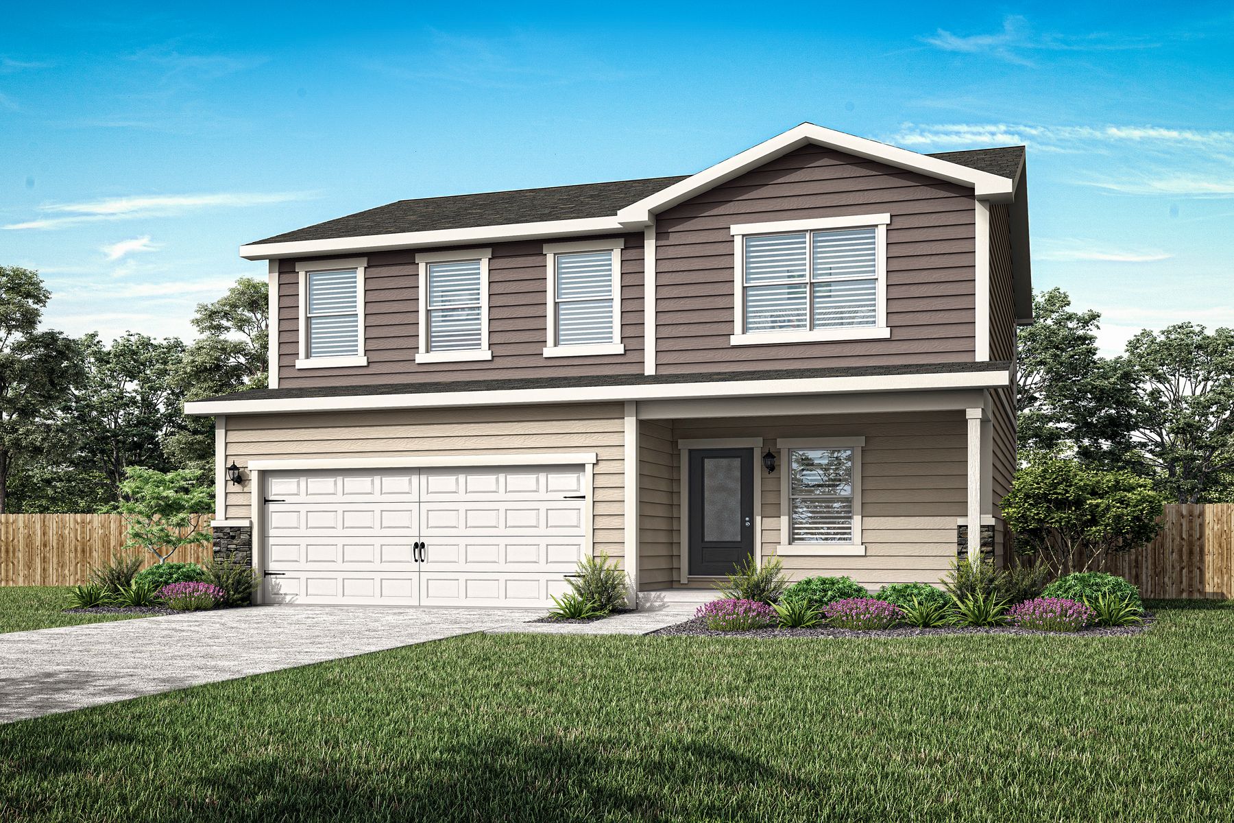 The kitchen appliances come included in this home.