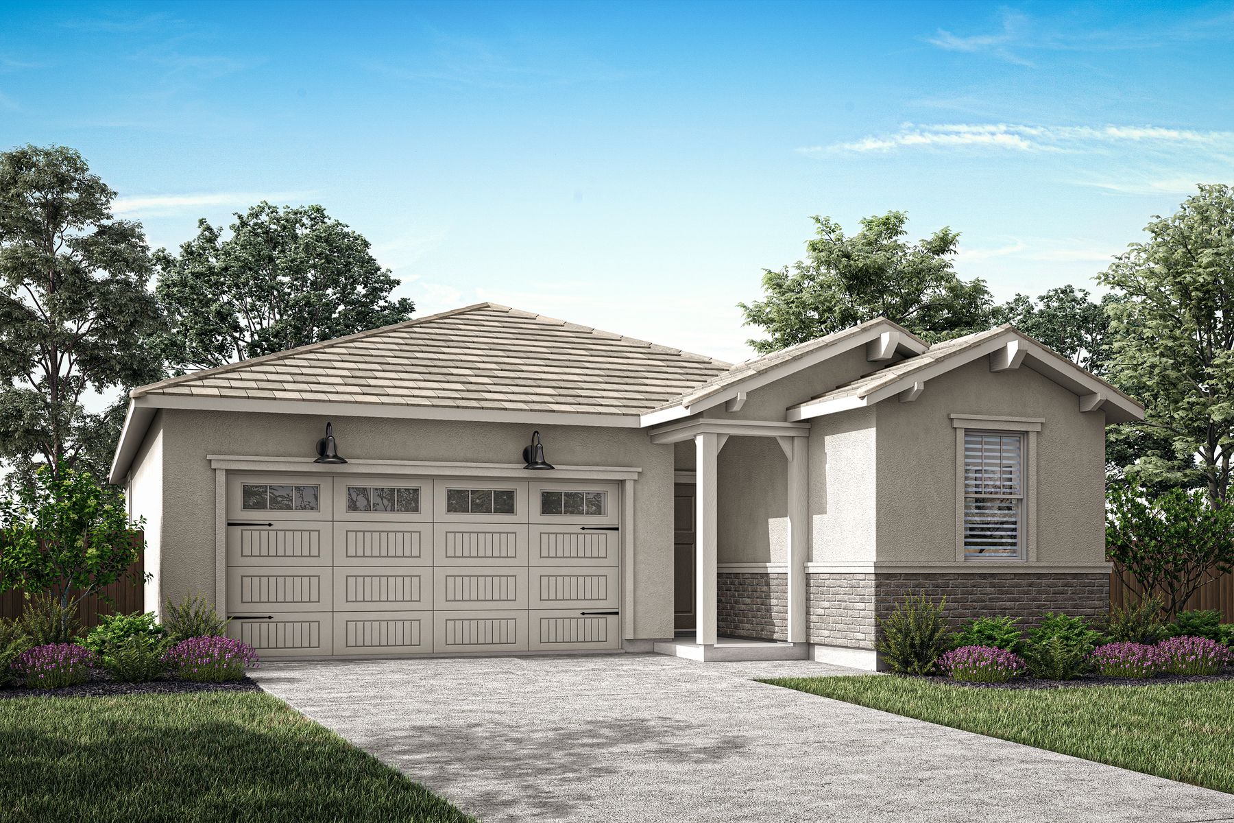 The kitchen appliances come included in this home.
