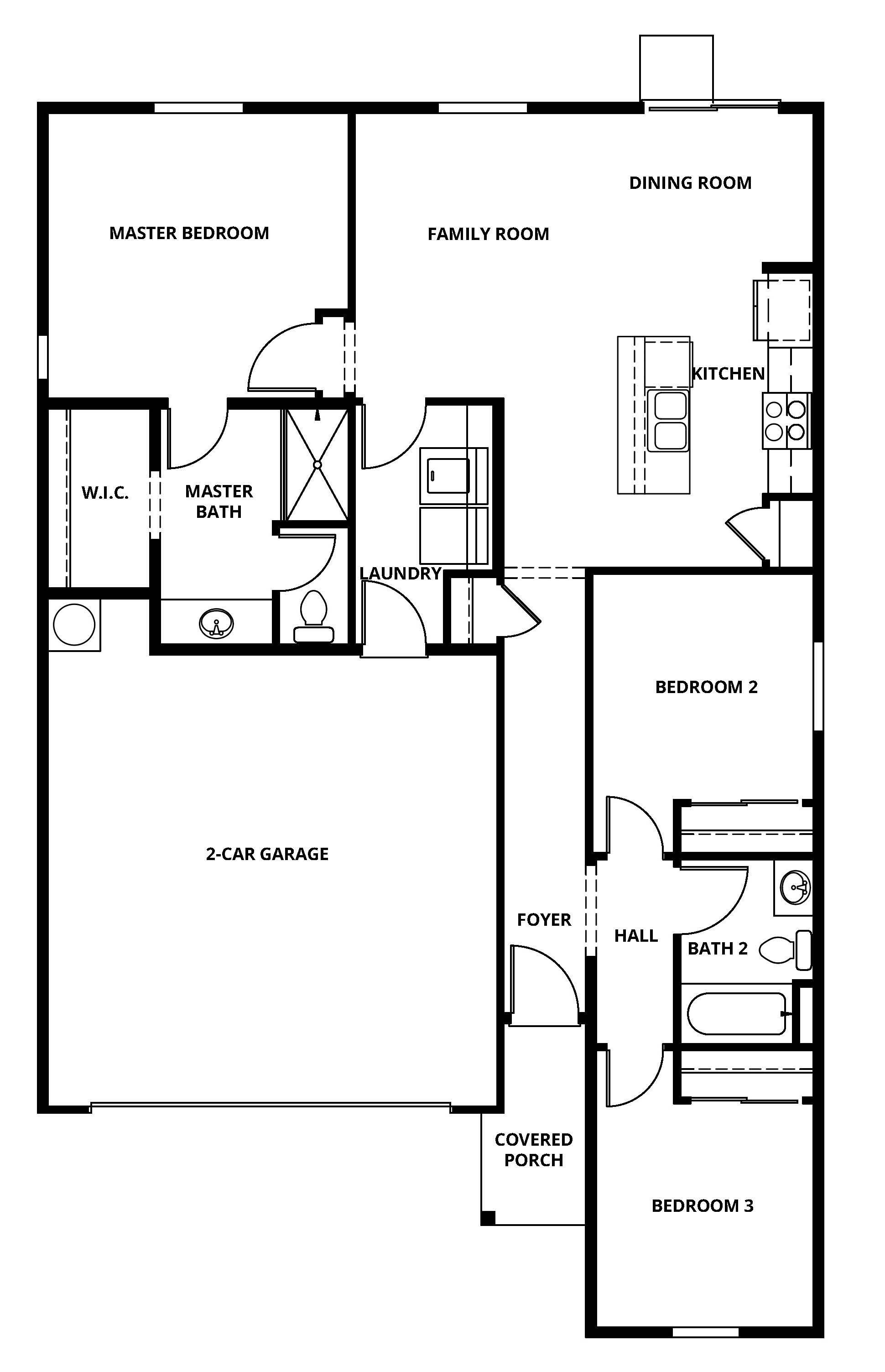 This home has a chef ready kitchen and a spacious family room.