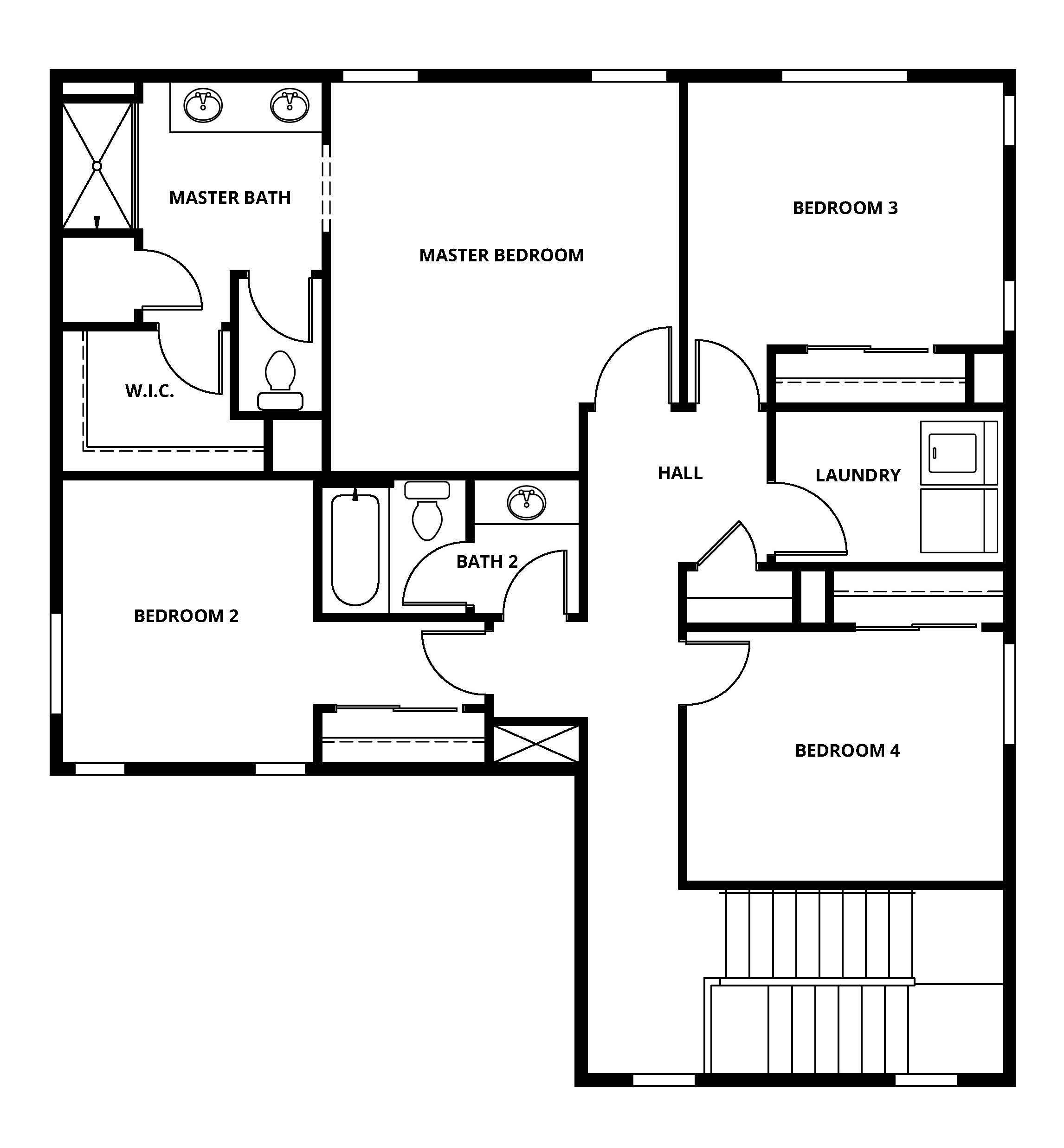The second floor of the Shelton has the bedrooms.