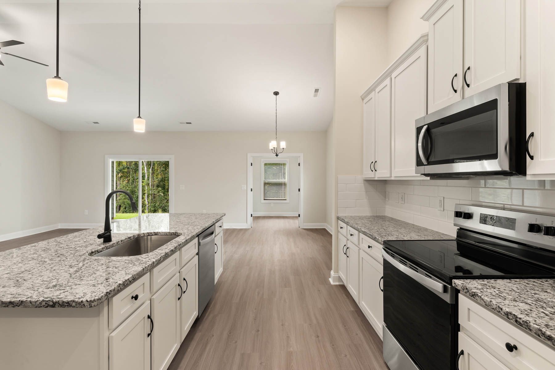 Spacious kitchen island