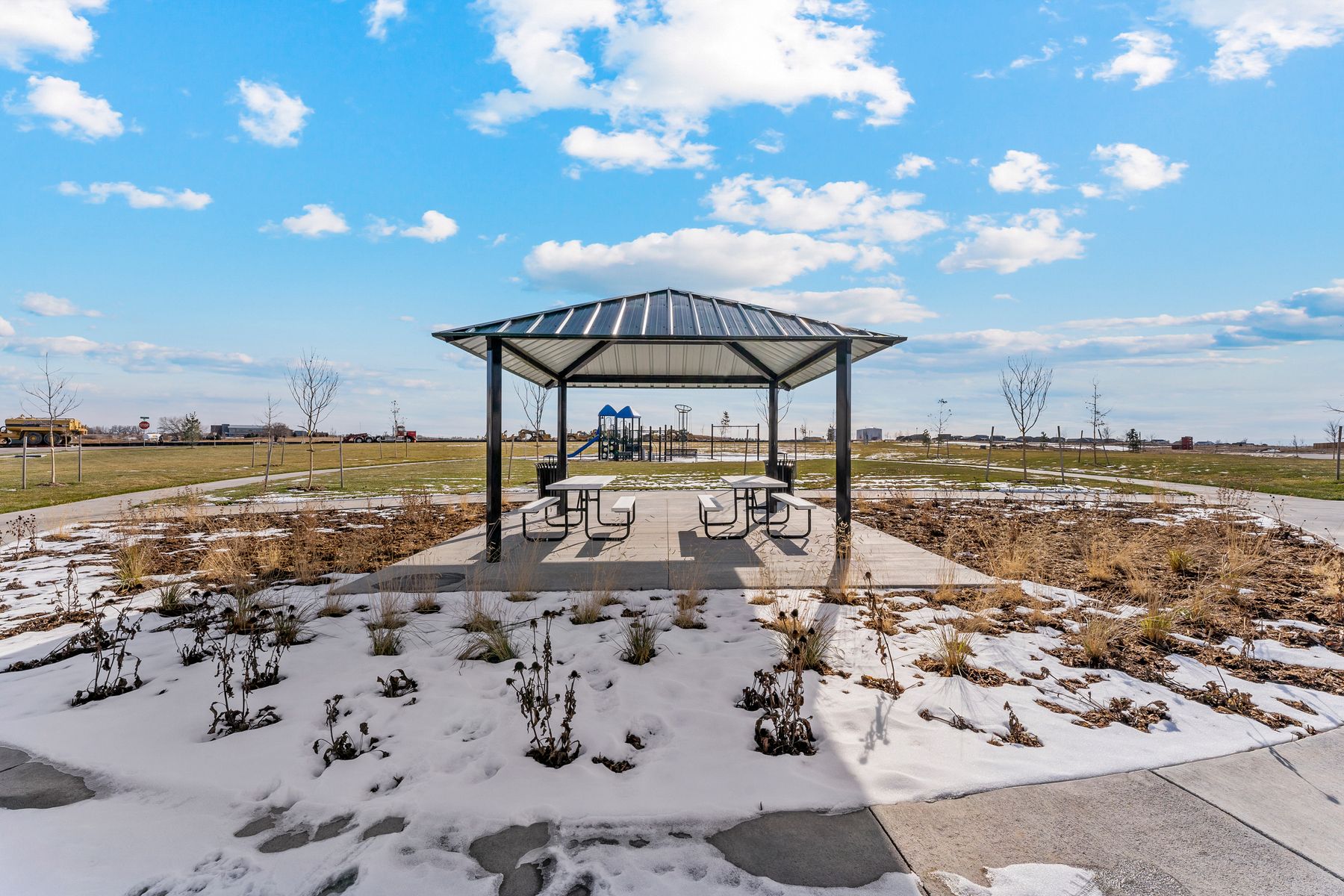 There is also a pavilion next to the park.