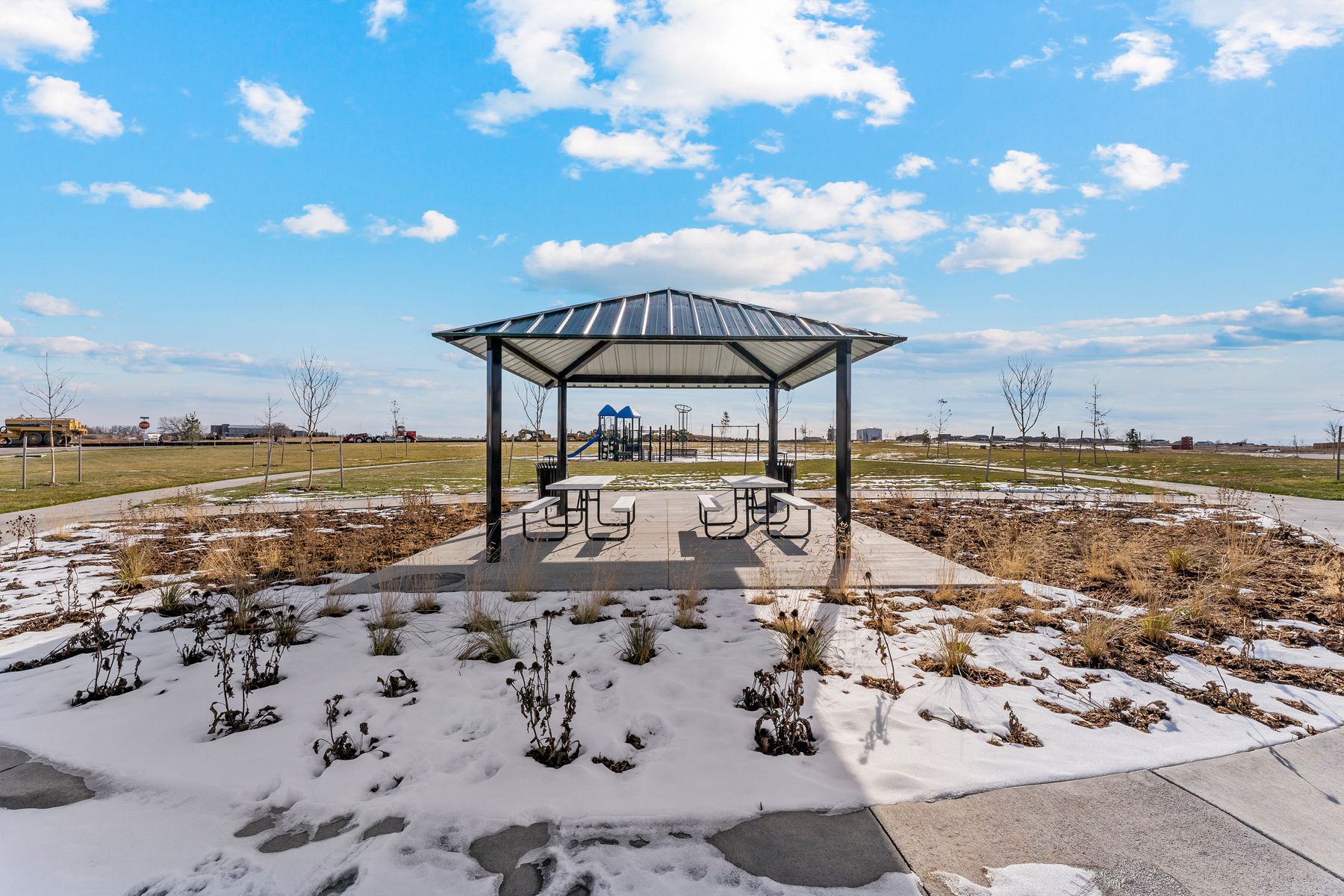 There is also a pavilion next to the park.
