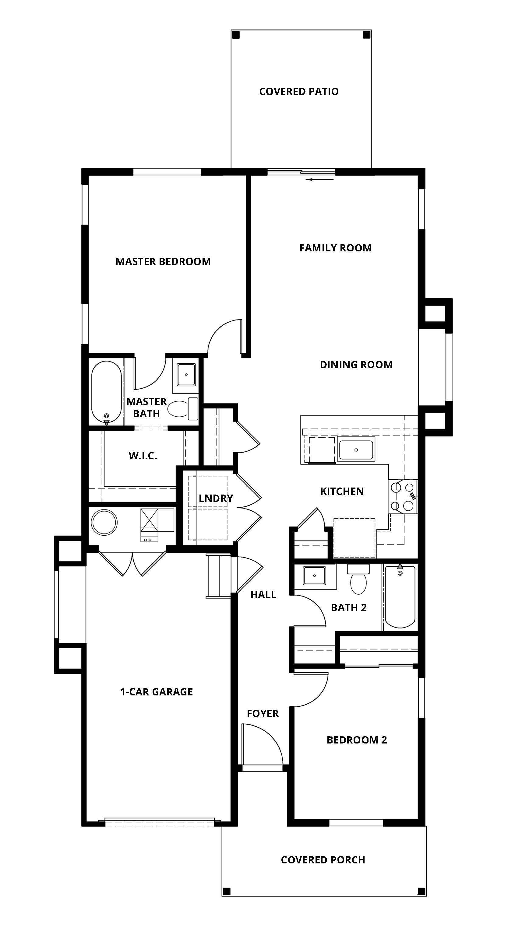 The Alpine has two bedrooms, a chef ready kitchen and a spacious family room