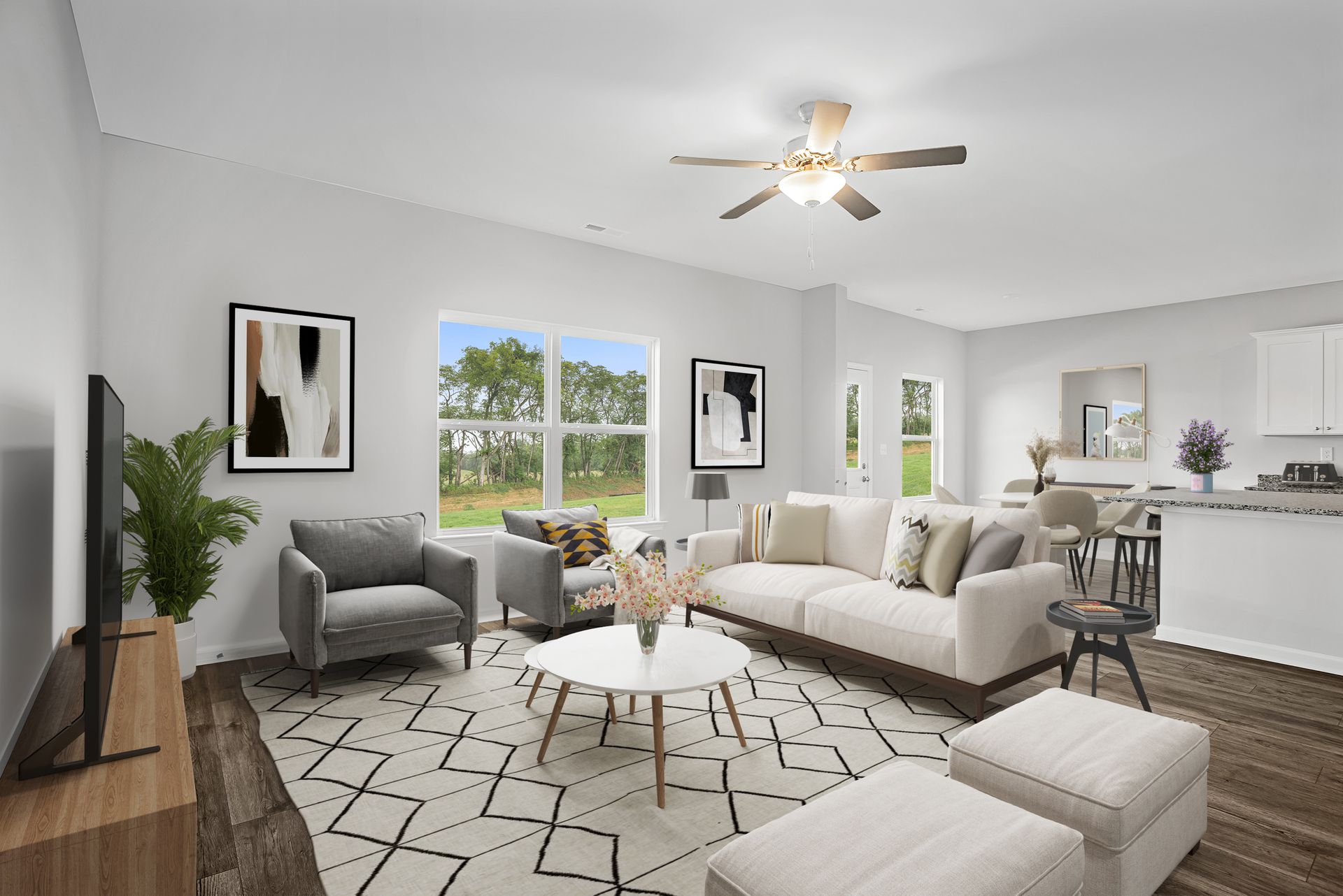 The homes at Second Creek Farm have large open concept floor plans.