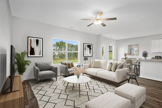 The homes at Second Creek Farm have large open concept floor plans.
