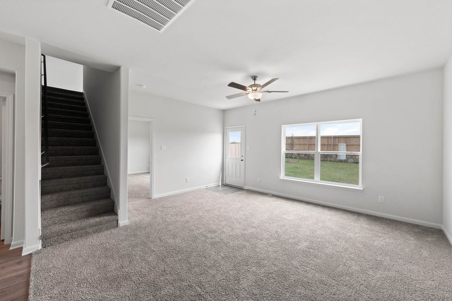 The family room of the Driftwood is large enough for all of your furniture.