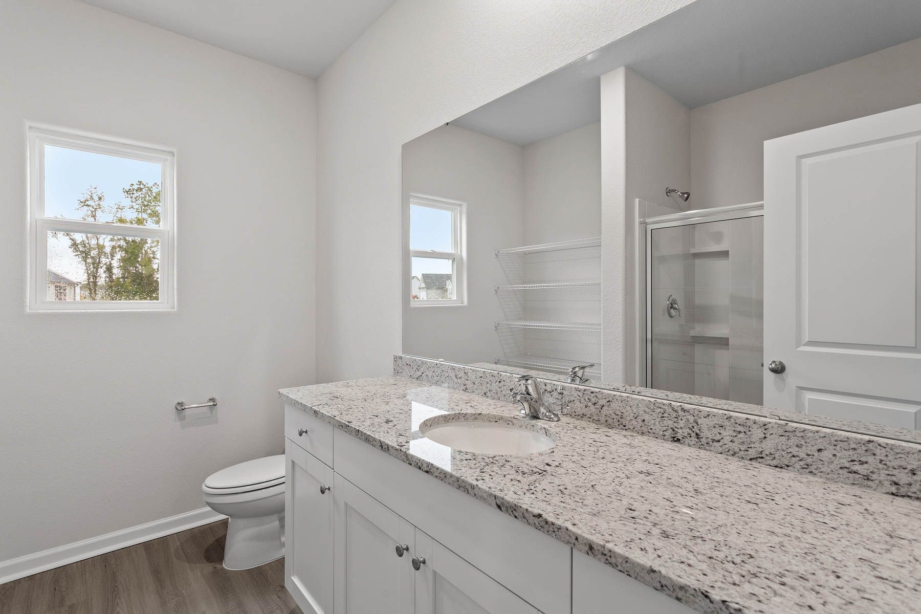 The master bathroom