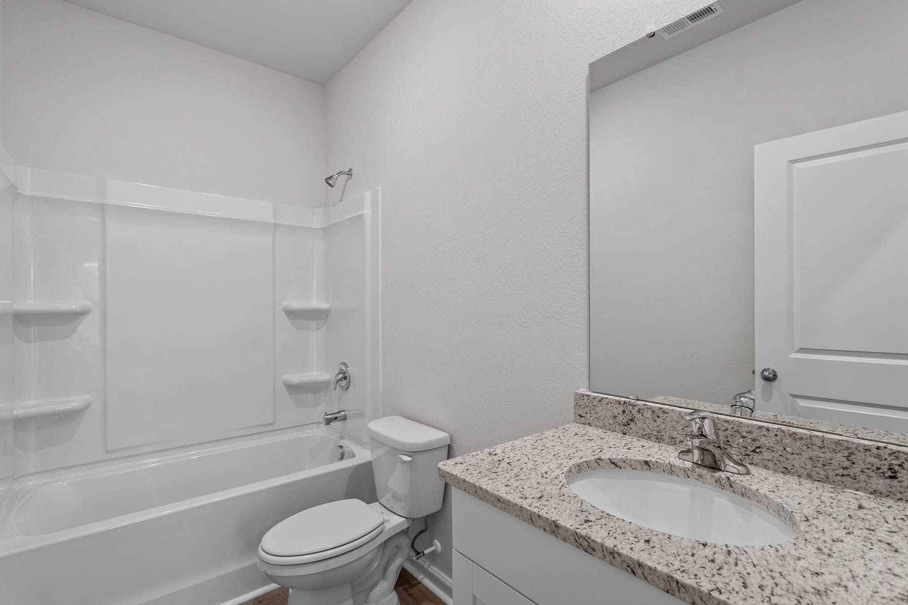 The secondary bathroom