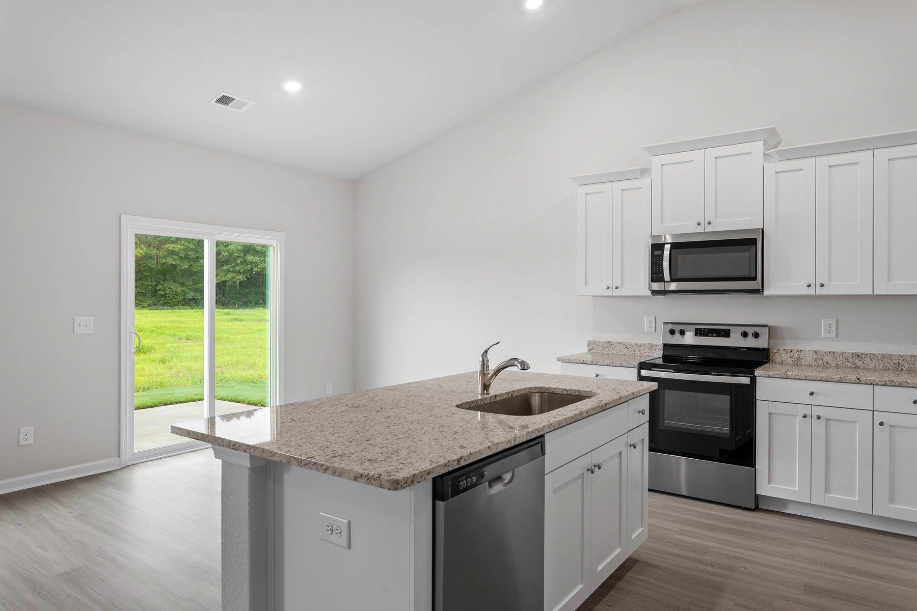The Kitchen comes with brand new stainless steel appliances