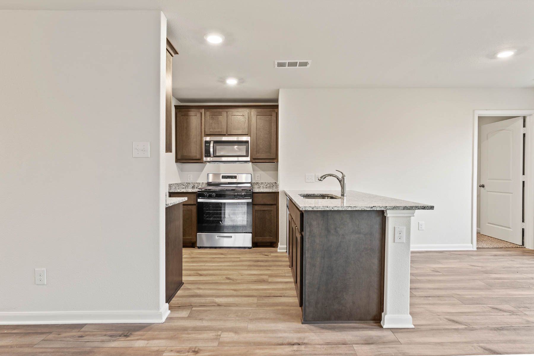 The kitchen of the Rio Grande has energy-efficient appliances.