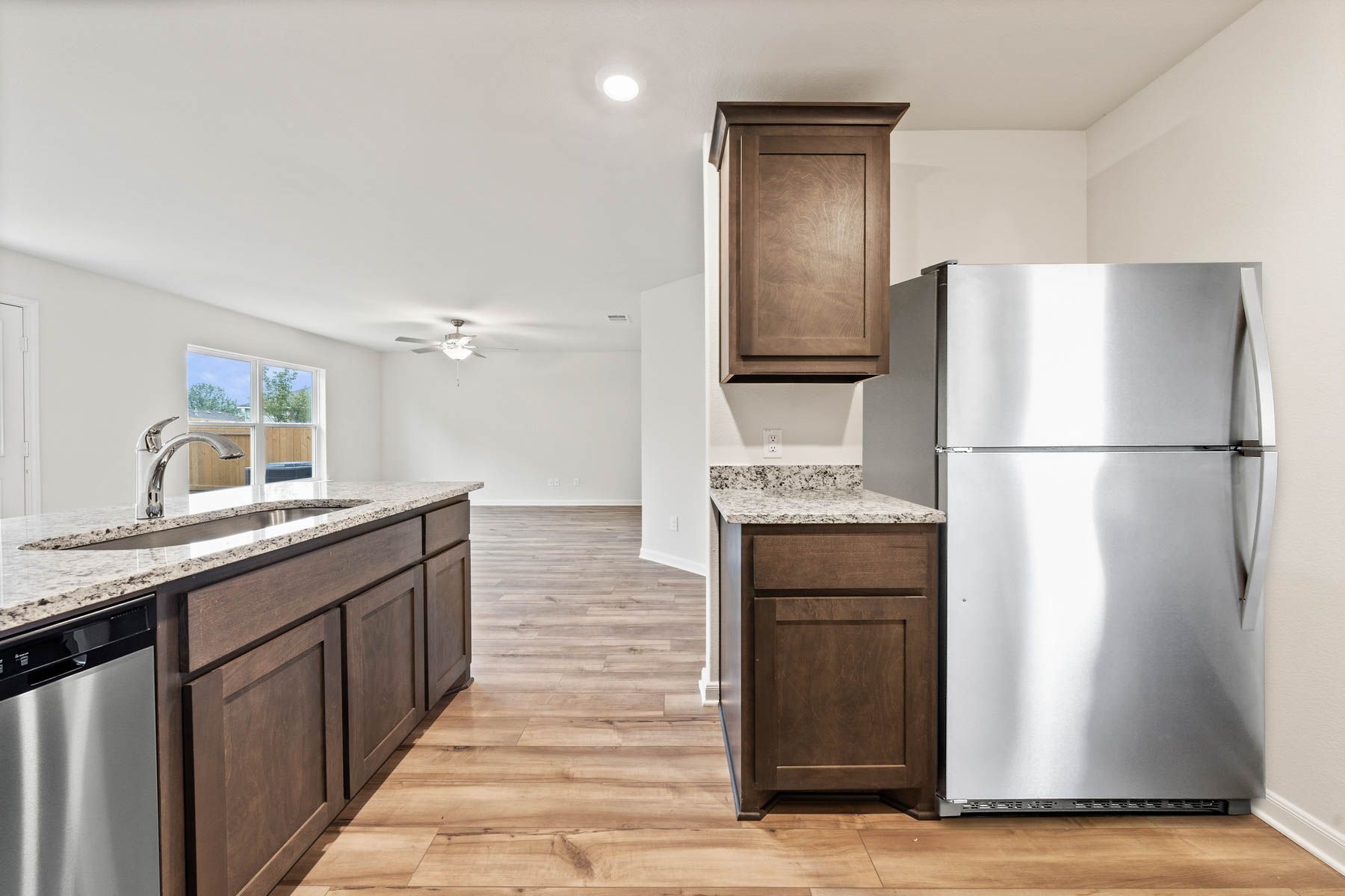 The appliances in the kitchen of the Rio Grande are stainless-steel.