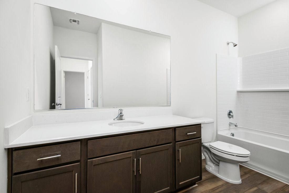 Spacious guest bathrooms are perfect for guests to get ready.