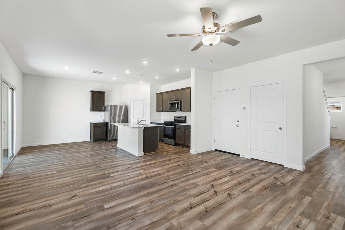 This open layout concept creates the perfect space for entertaining family and friends.