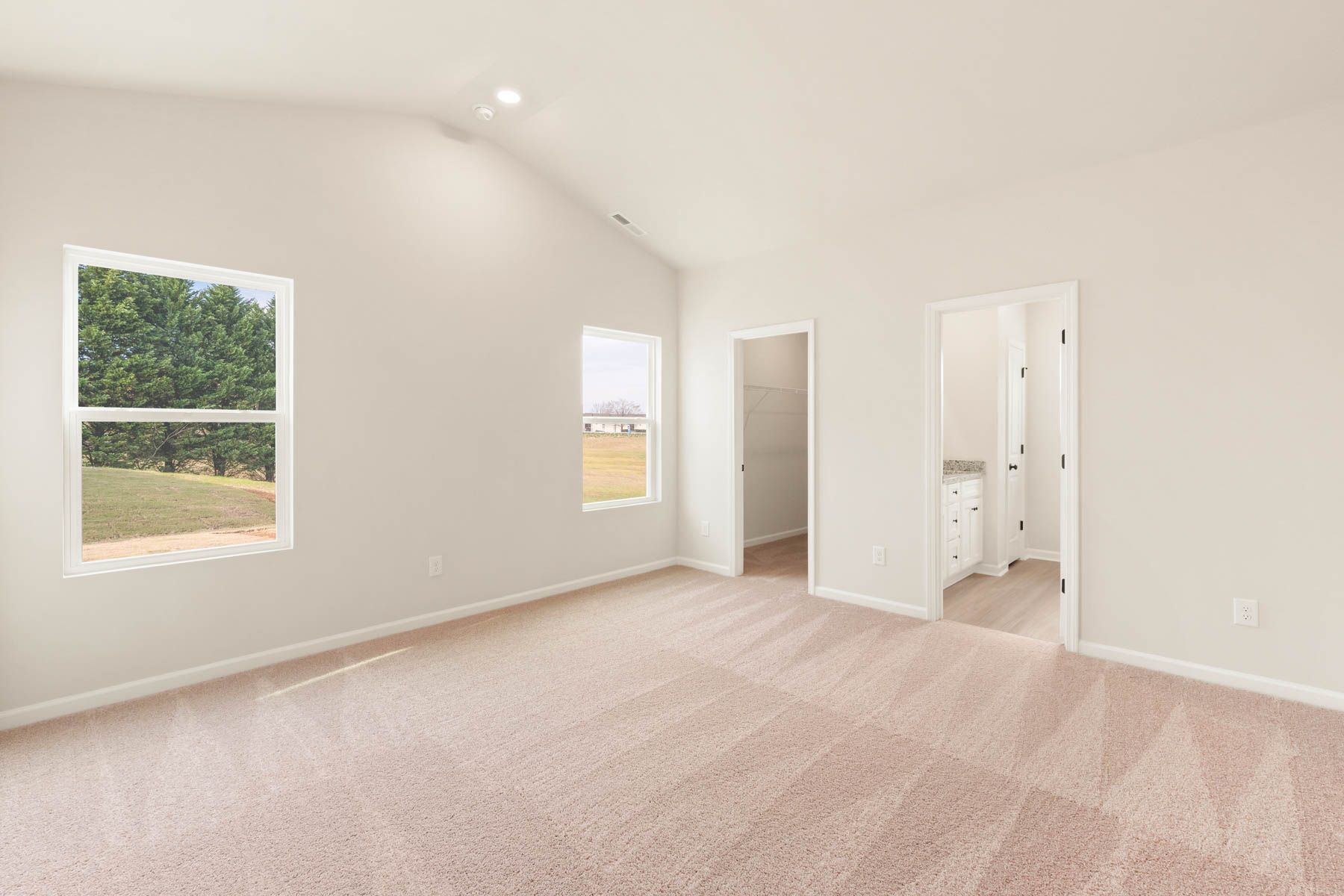 Windows let in bright natural light