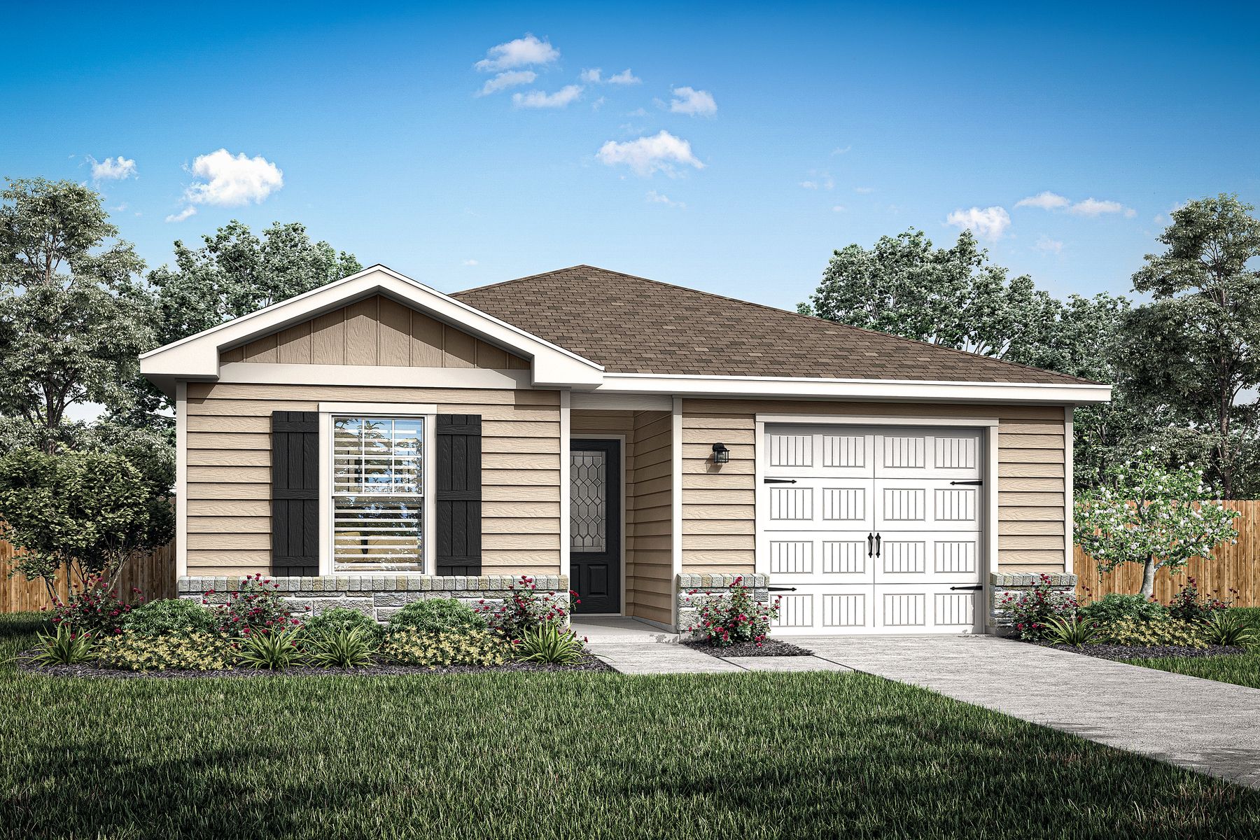 The Ash is a beautiful one-story home. 