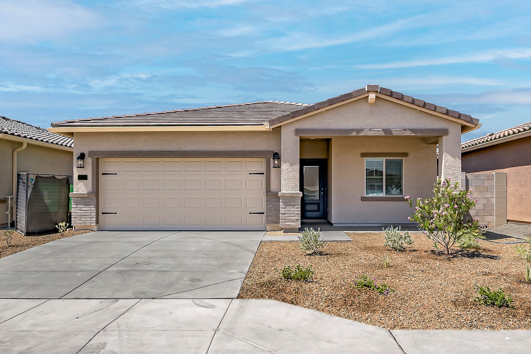 This home has a beautiful stucco exterior.