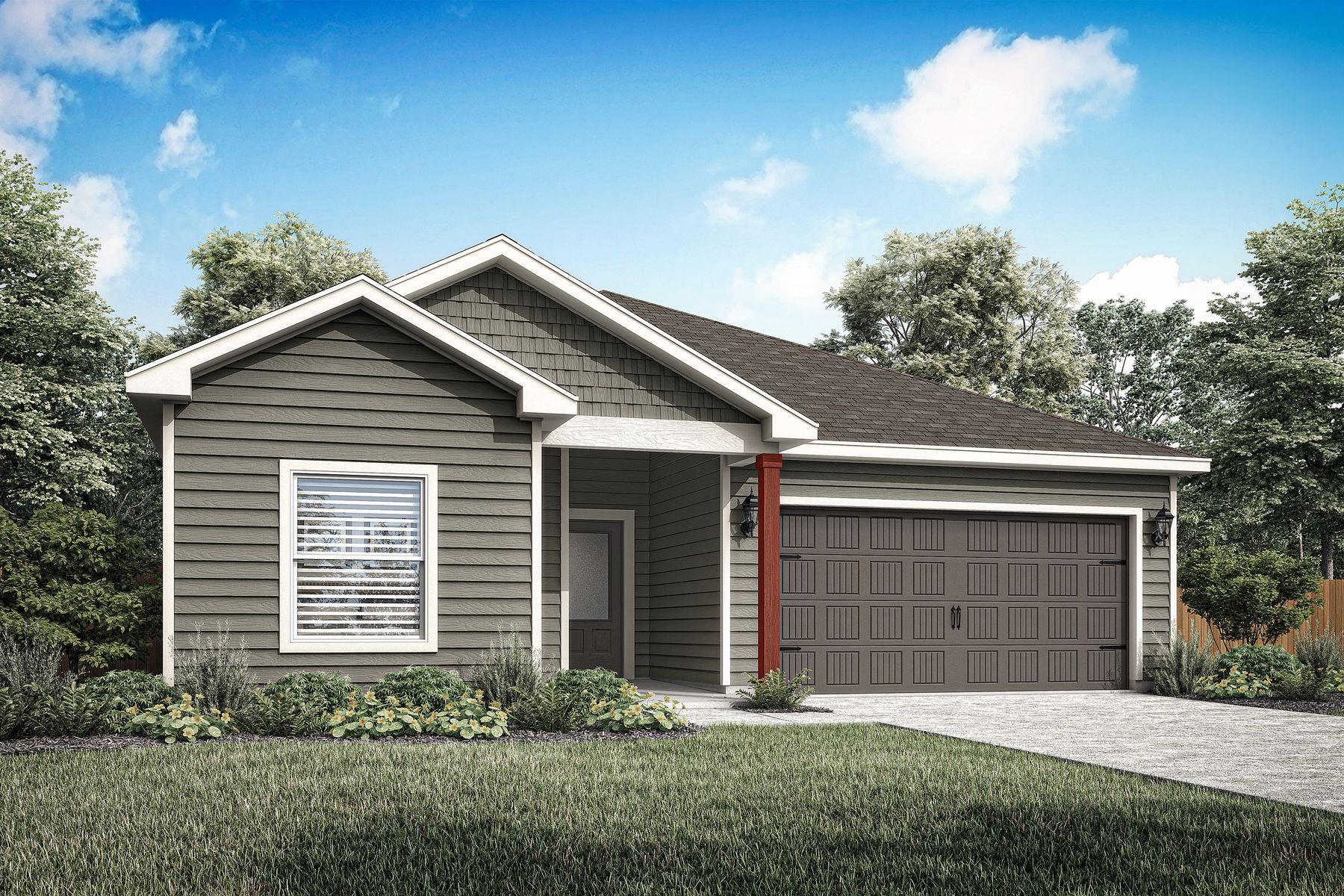 The Sabine is a beautiful one-story siding home.