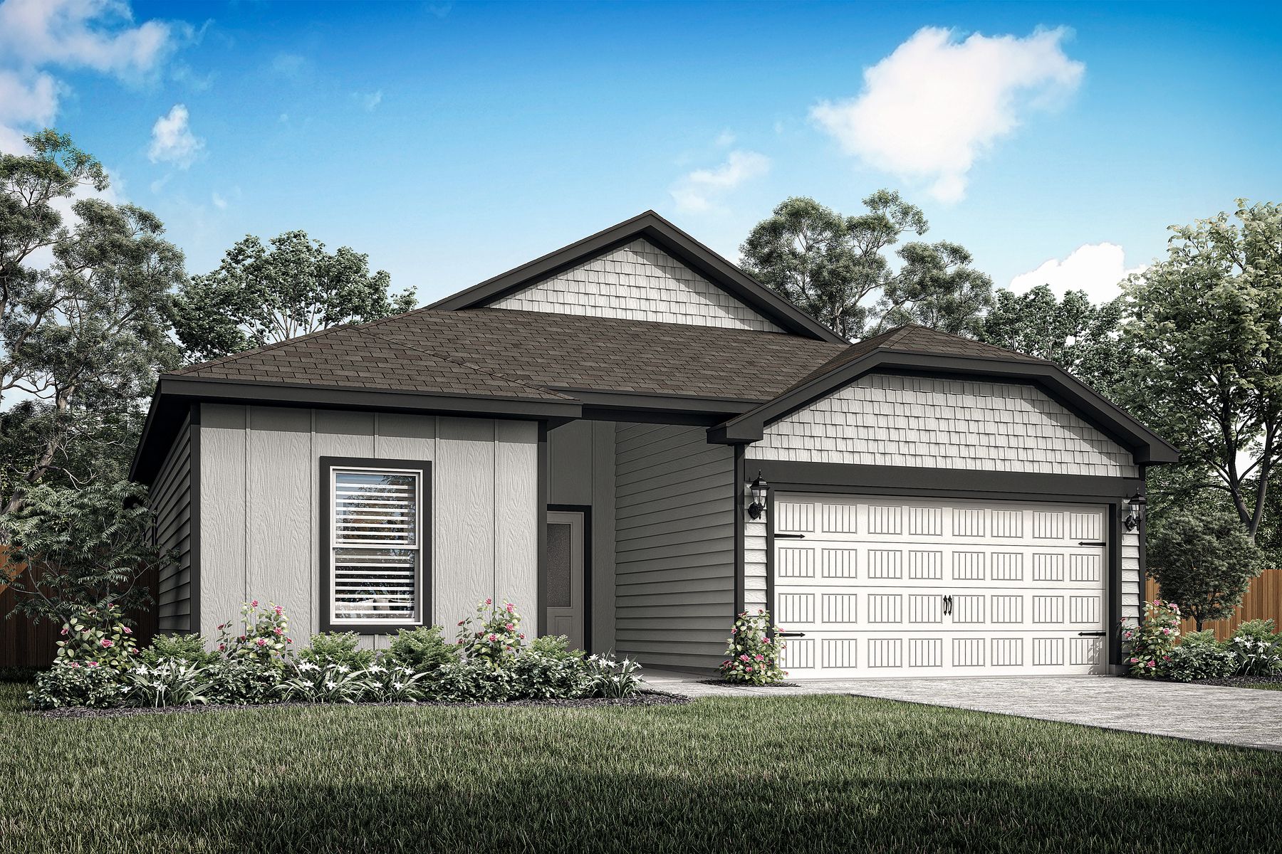 The Reed is a beautiful one-story siding home.