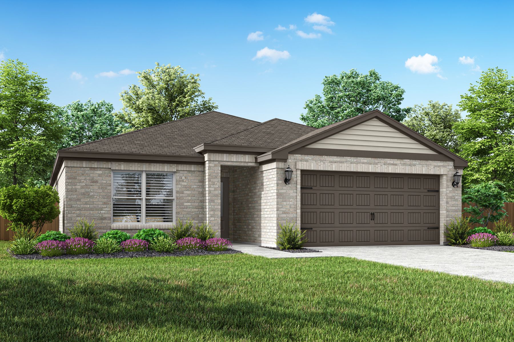 The Ashton is a beautiful one-story brick home.