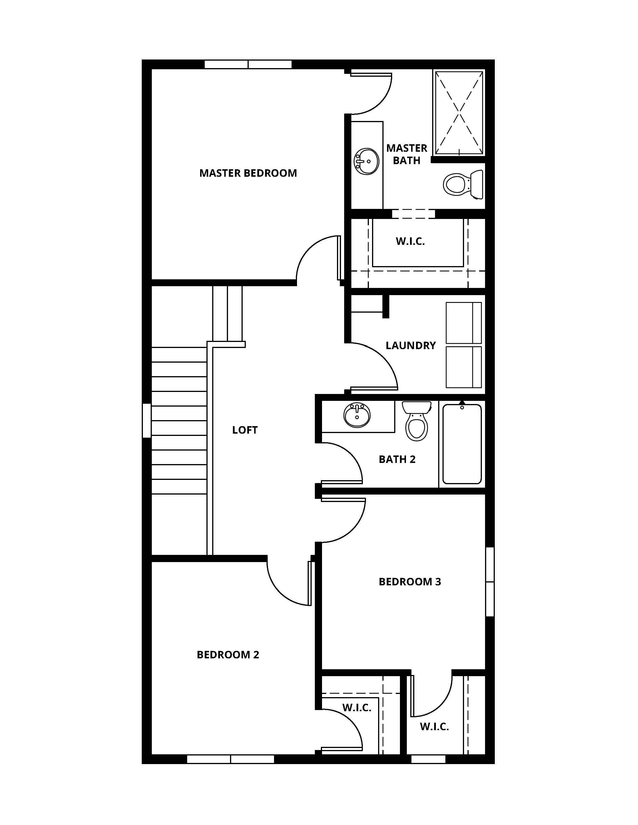 The second floor of the Herring has the bedrooms. 