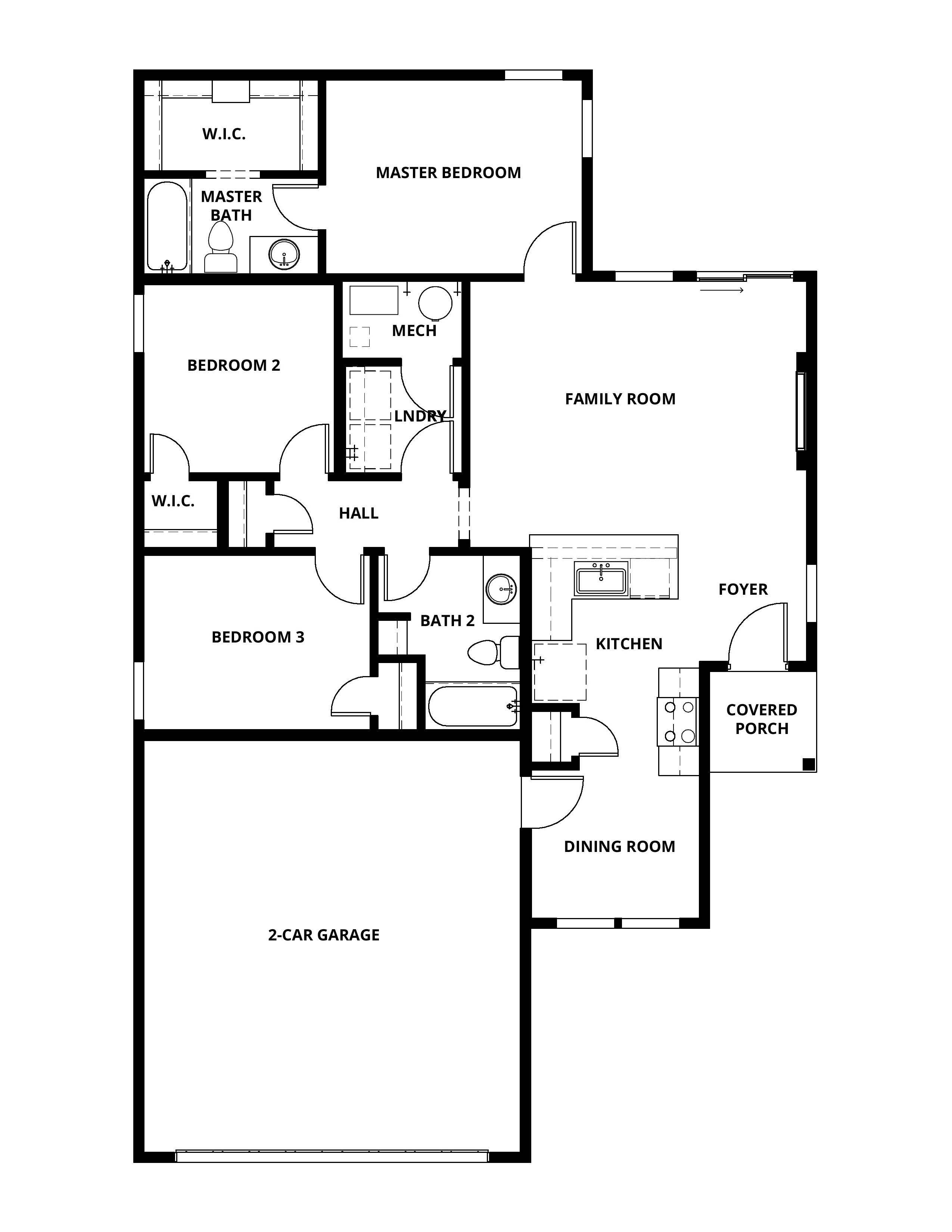 The Cameron has a chef ready kitchen and spacious family room.
