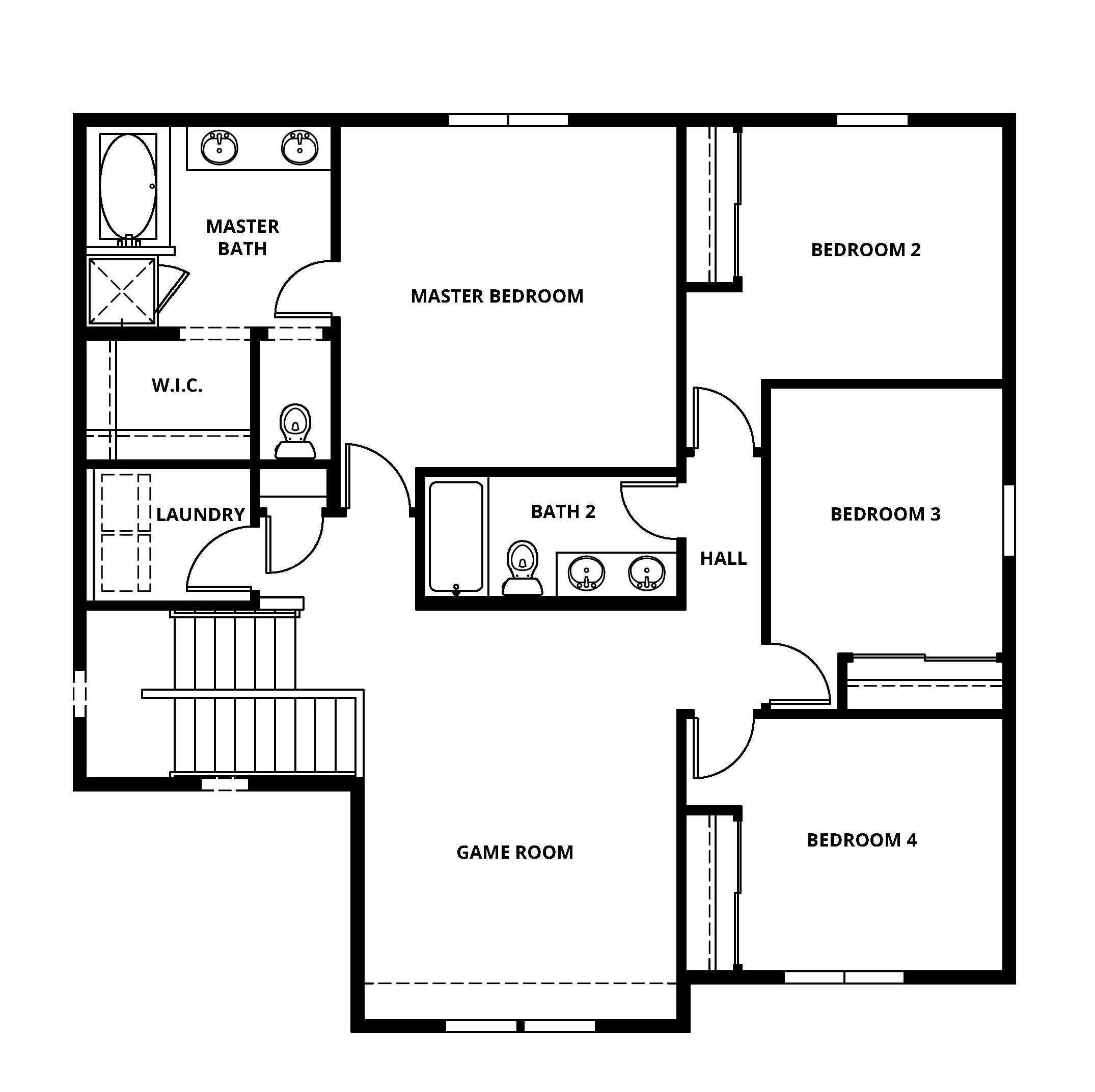 The second floor of the Perkins has the bedrooms.