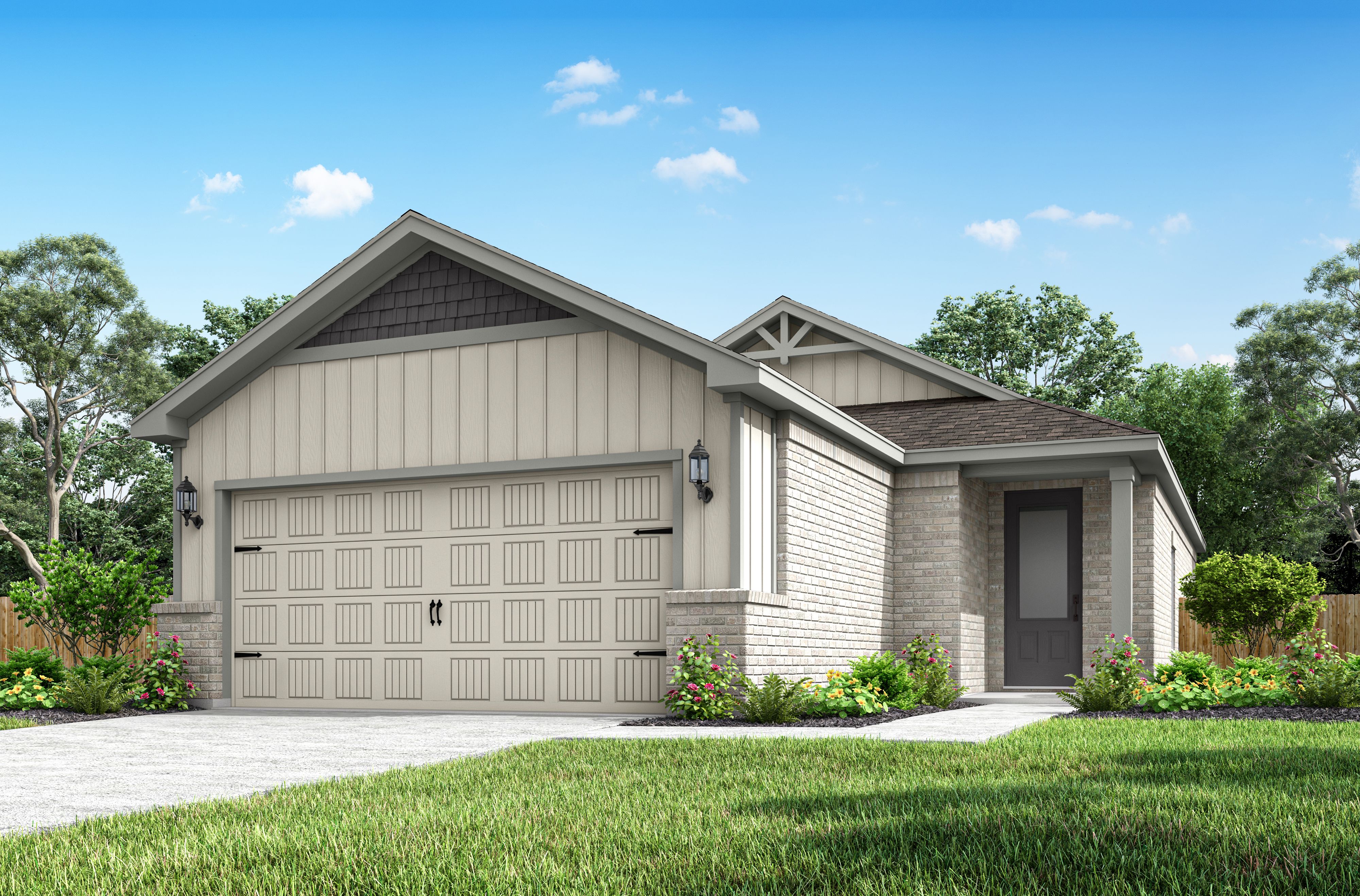 The Alfalfa has a beautiful brick exterior with siding detail.