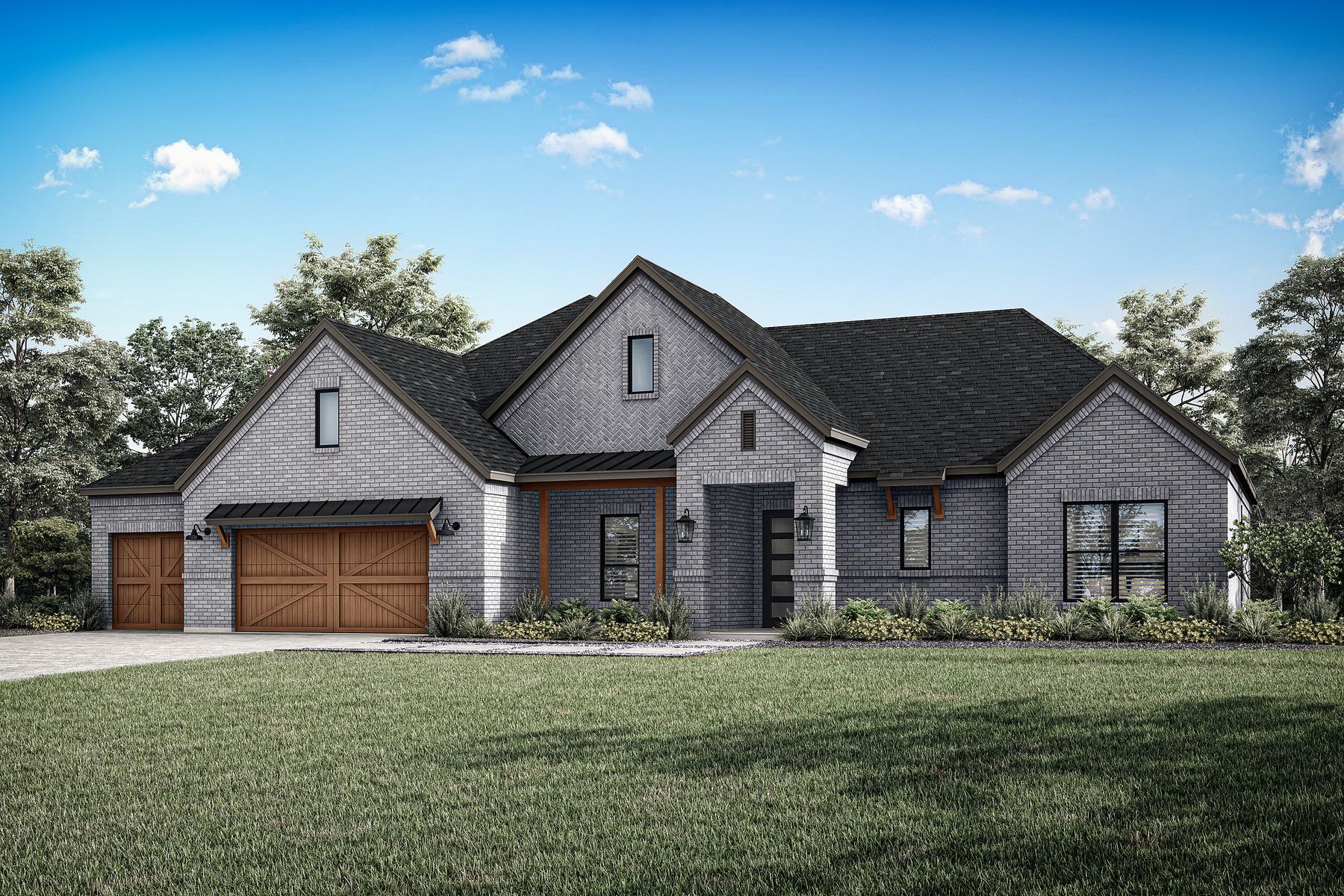 The Harper is a beautiful one-story, brick home.
