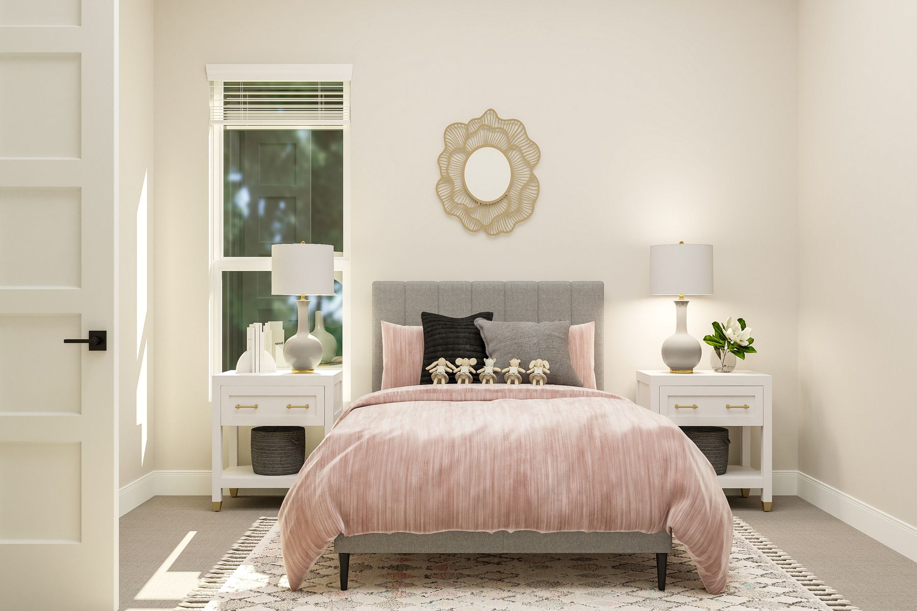 The secondary bedrooms are a great space for children's bedrooms. 