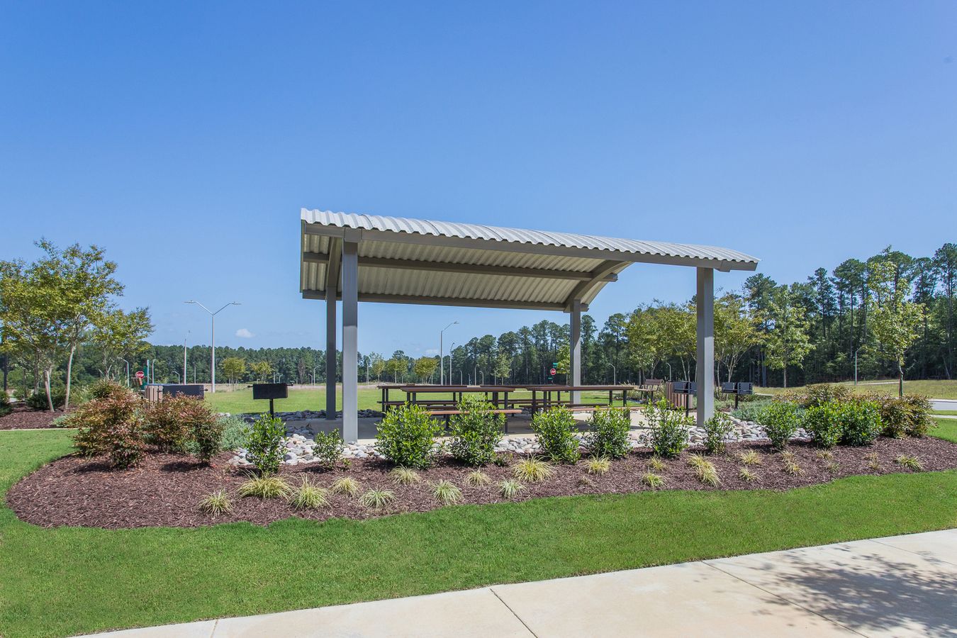 Pavilion with tables