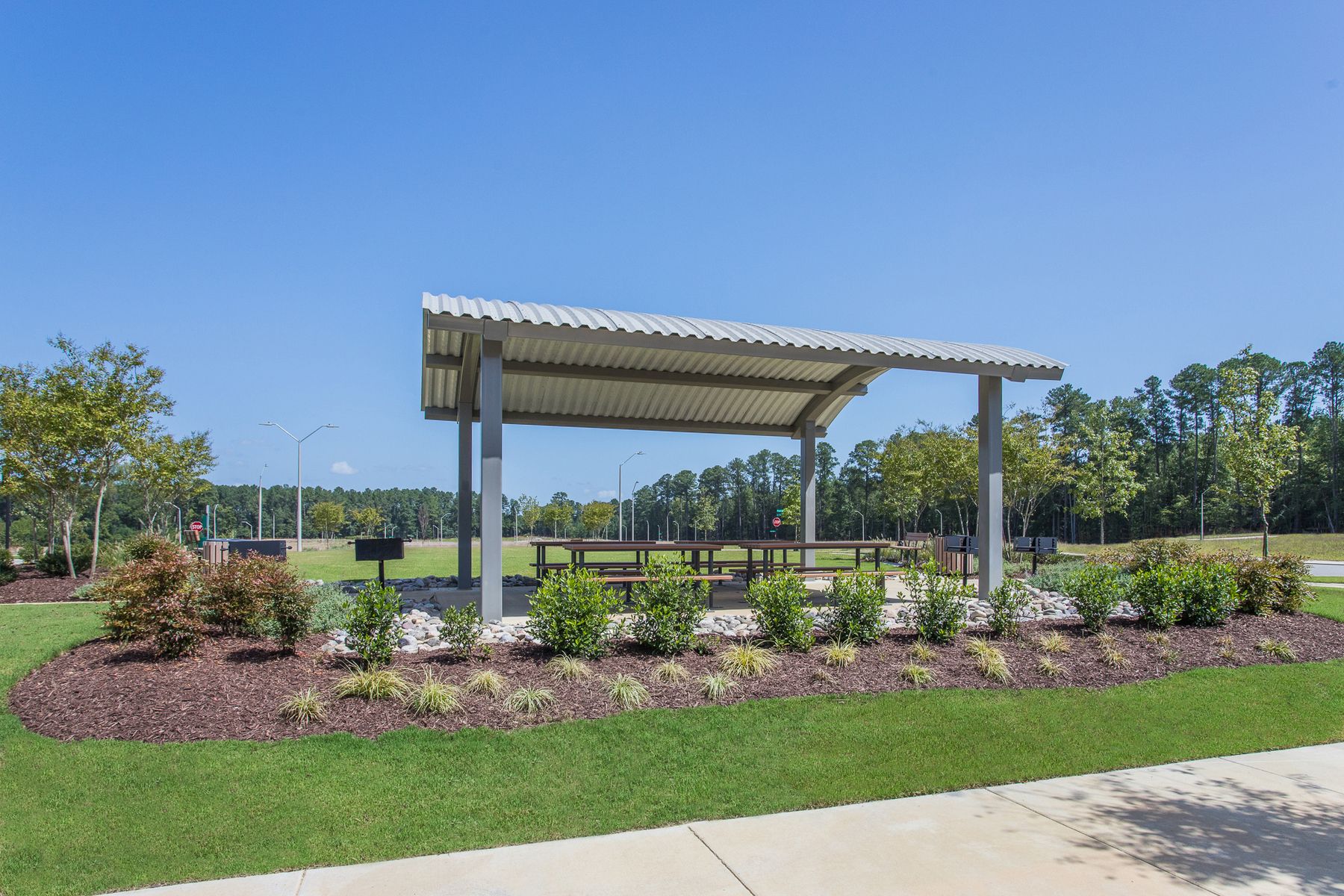 Pavilion with tables