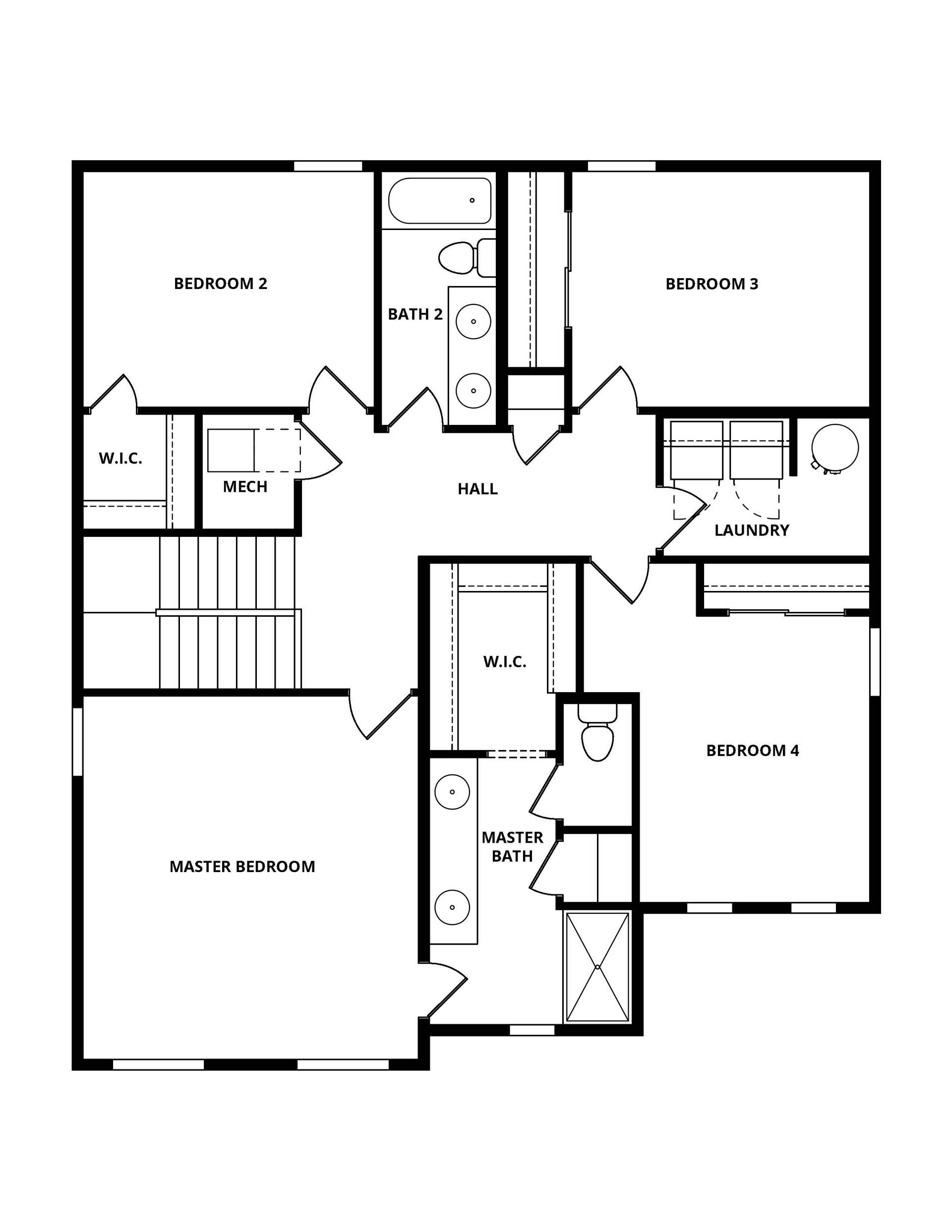 The second floor of the Yosemite has the bedrooms.