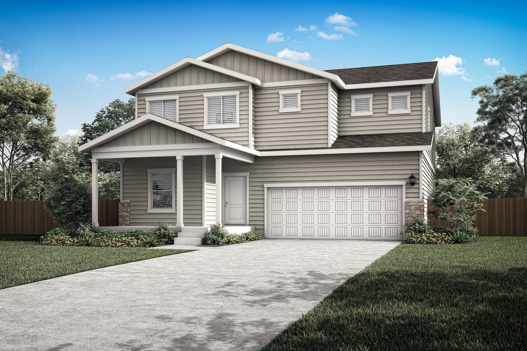 The Yosemite is a beautiful two story home.