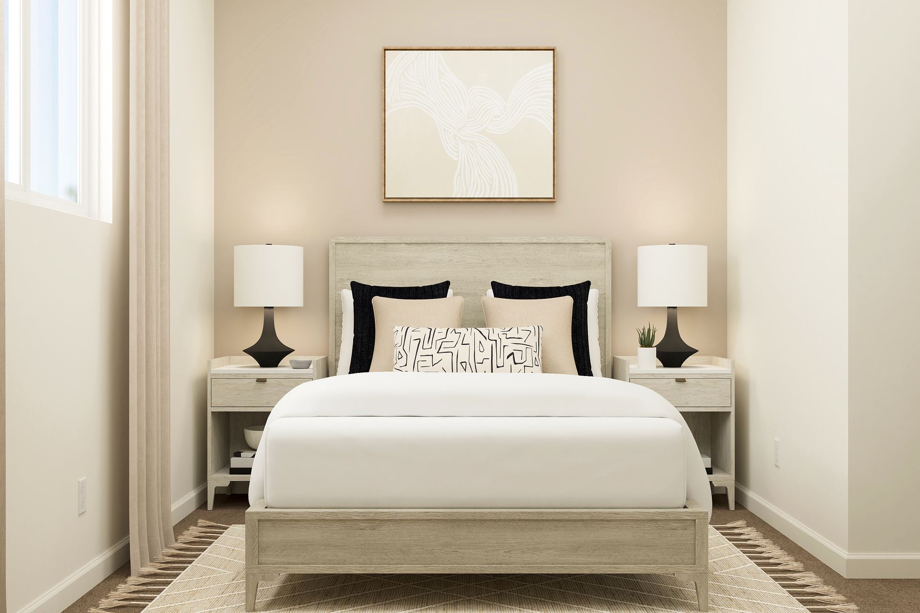The secondary bedrooms have carpet.