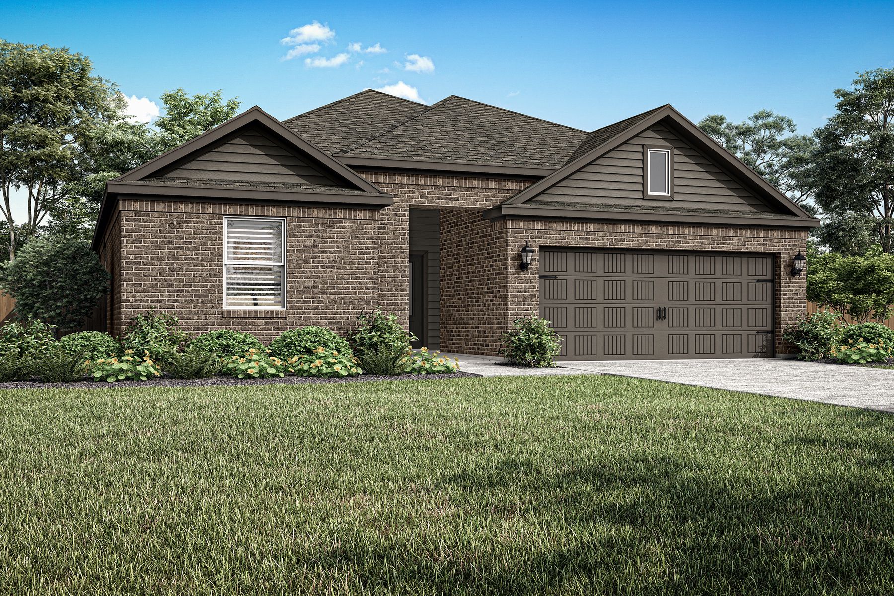 The Cassidy is a beautiful one-story brick home.