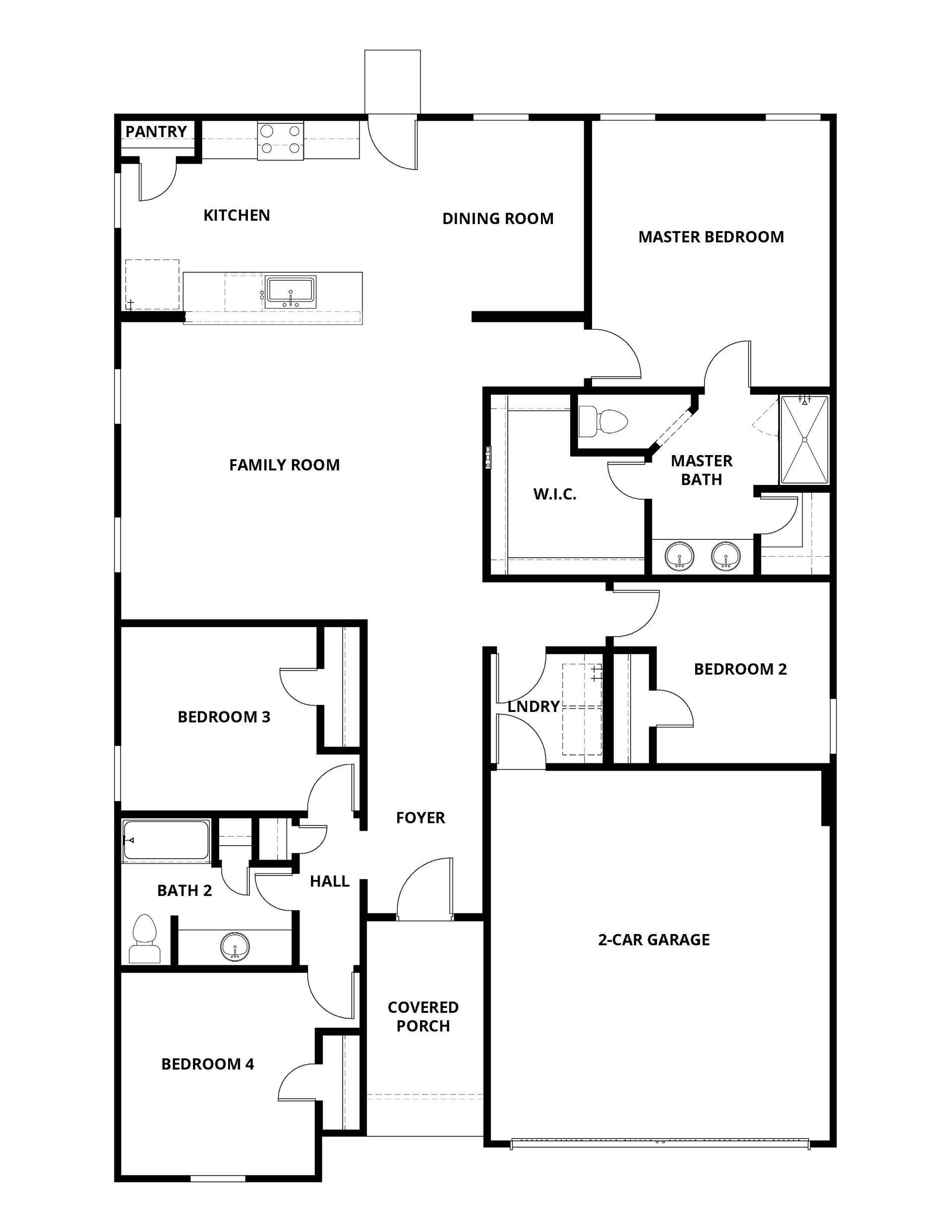 The Cassidy has an open floor plan. 
