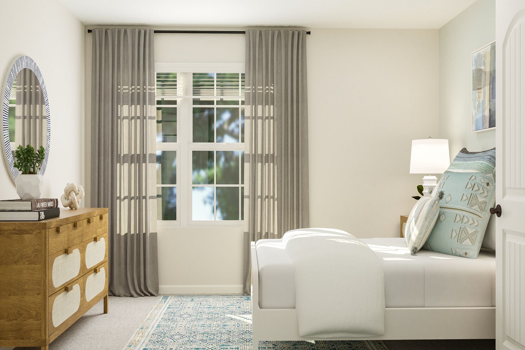 Each bedroom has windows that let in lots of light