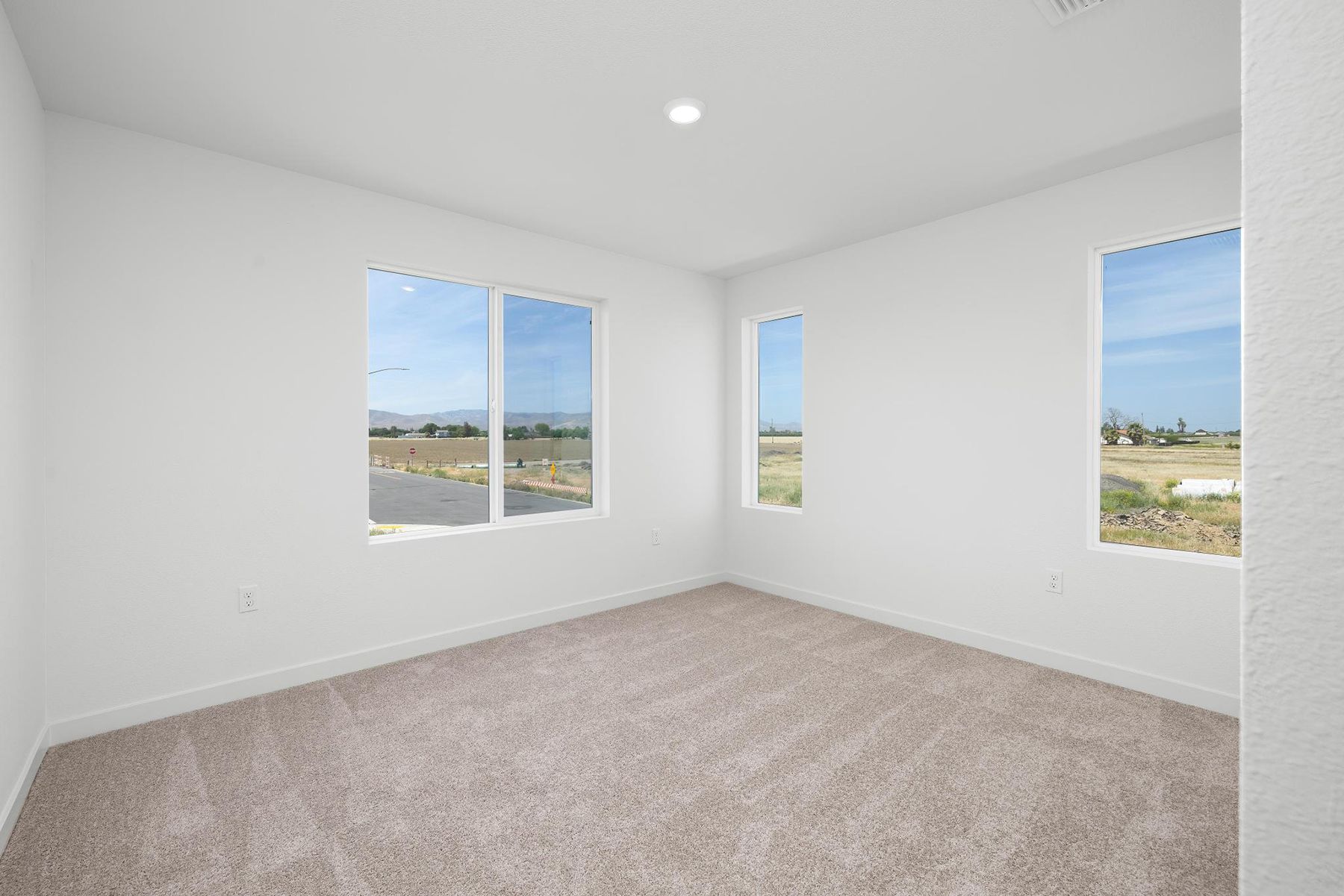 The secondary bedrooms have carpet.