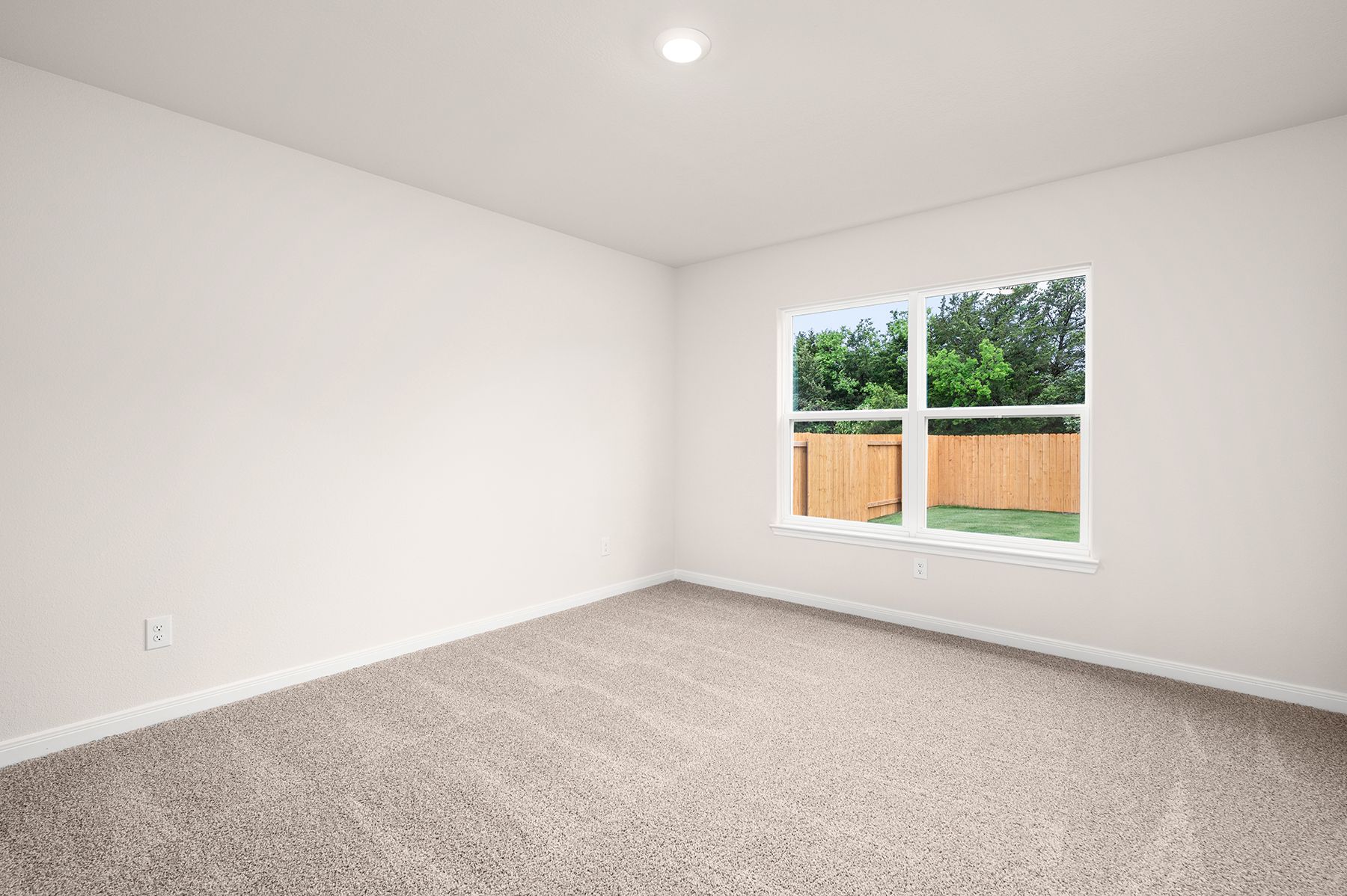 The master bedroom is spacious.