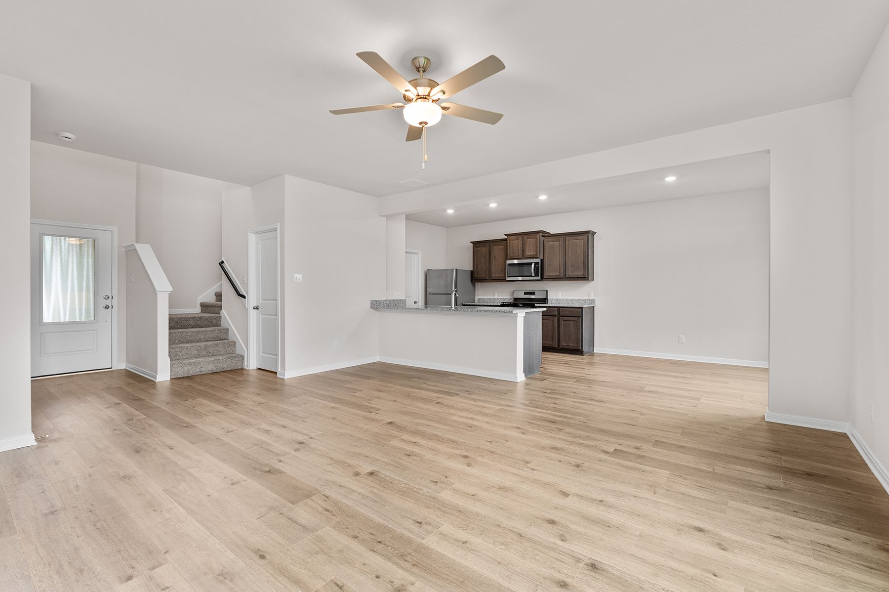The first floor of the Cypress has an open-concept layout.