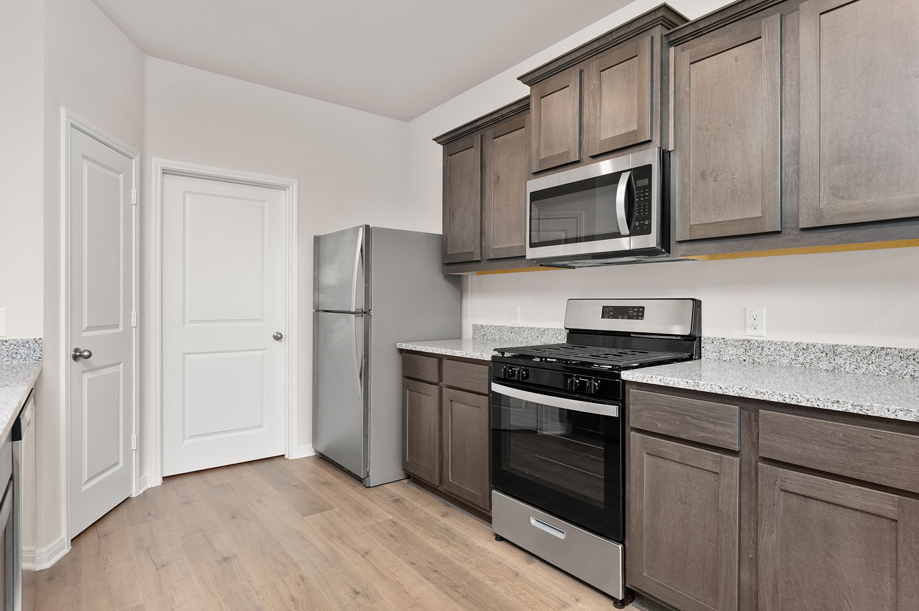 The kitchen of the Cypress has energy-efficient appliances.