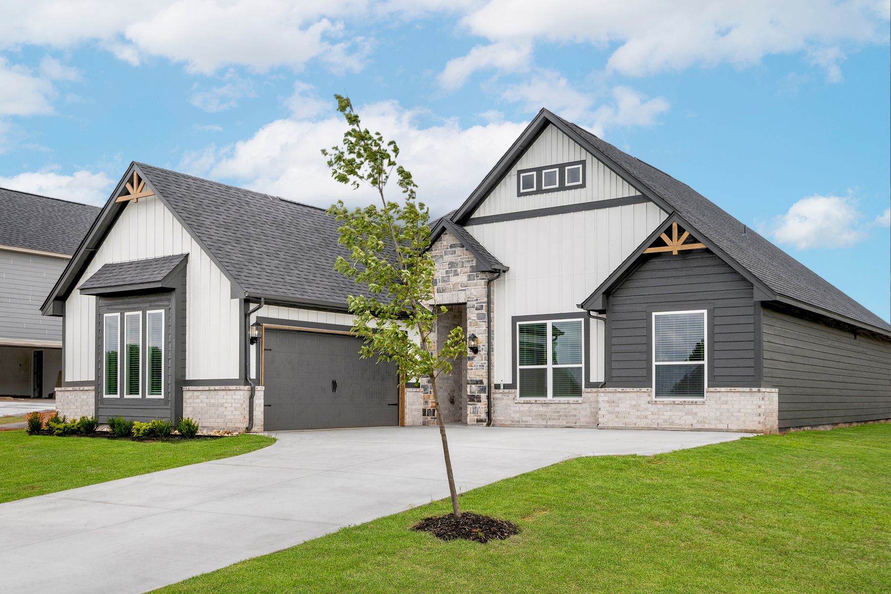 The Palmer has an attached, two-car garage.