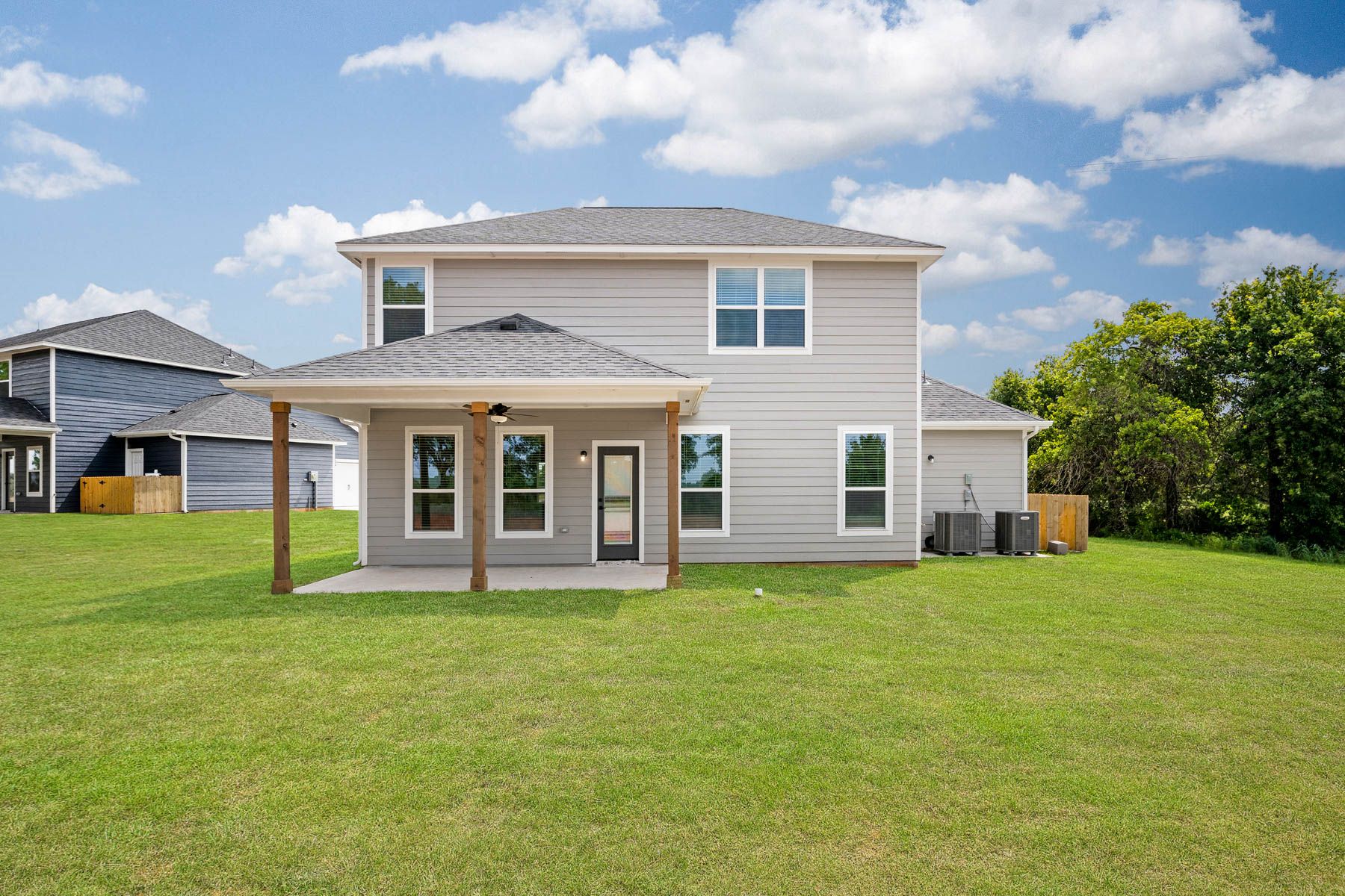 The Woods has an attached one- and two- car garage.