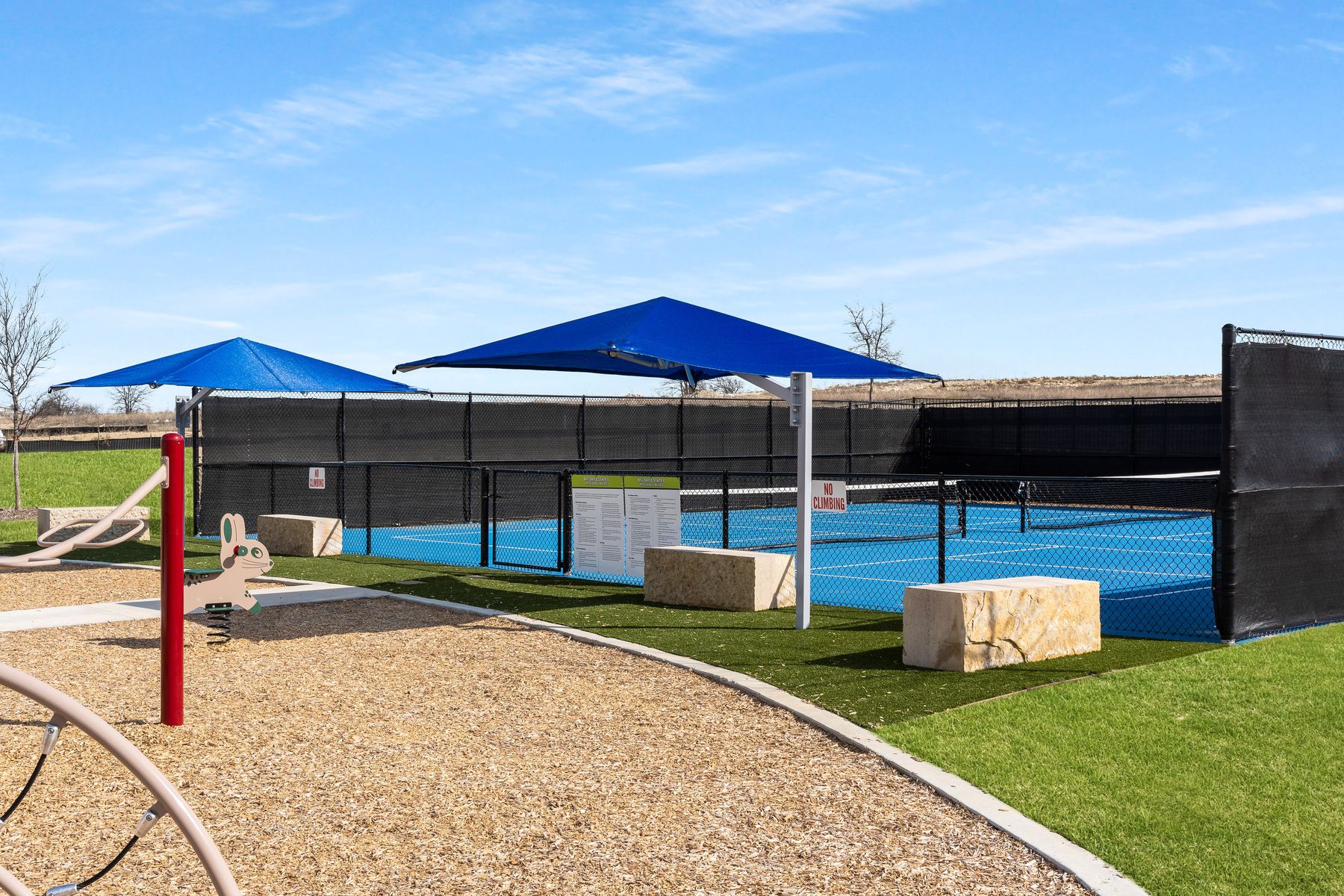 The community park includes two new pickleball courts.