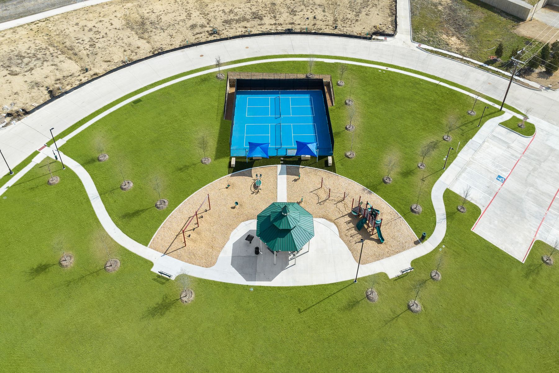 Overview of the beautiful community park at Big Sky Estates