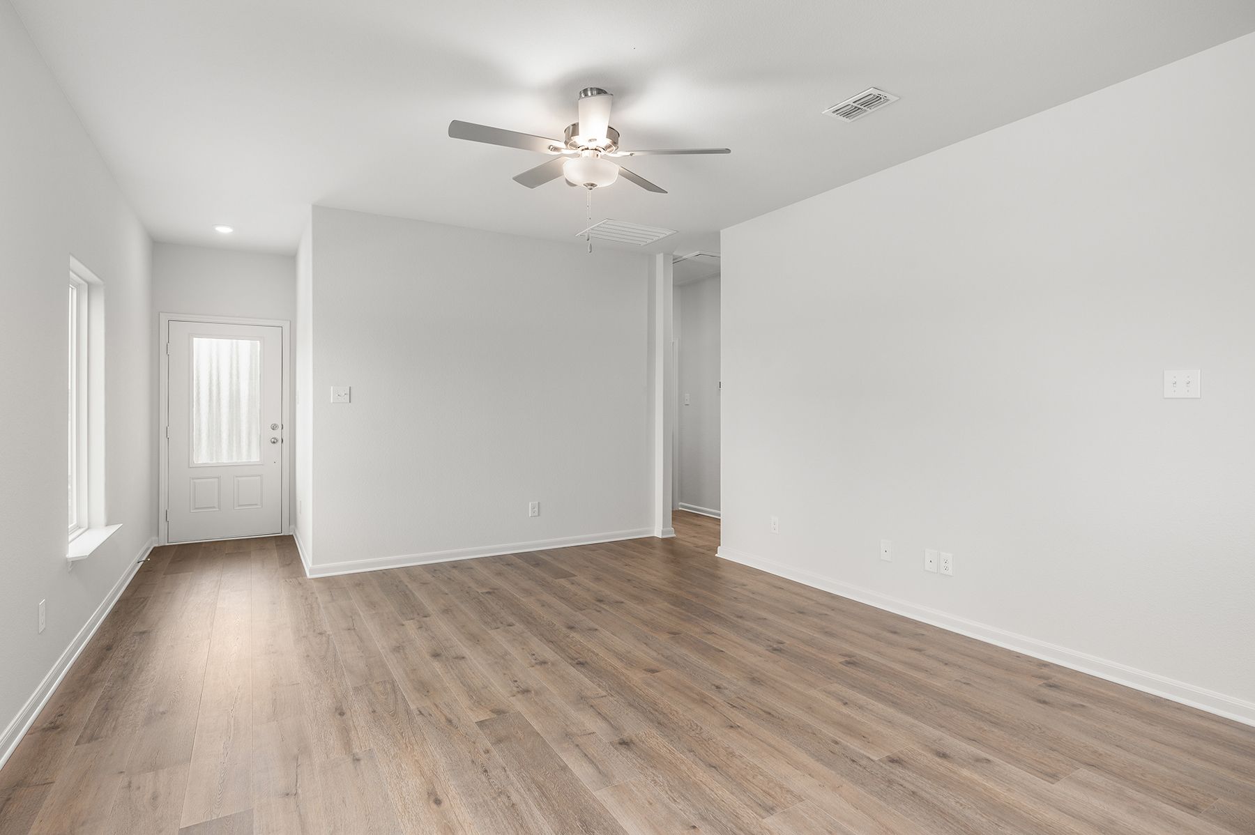The family room is spacious.