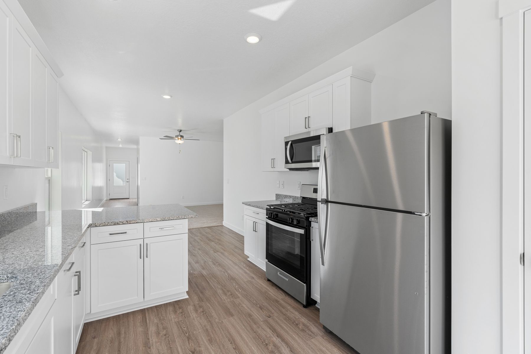 This kitchen is chef-ready with its stainless steel appliances