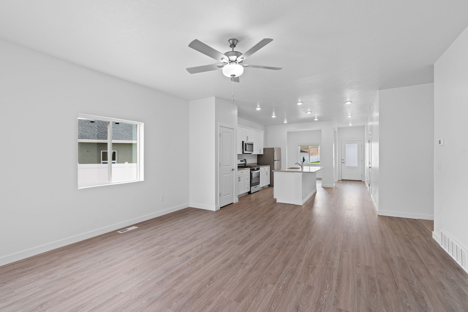 The open-concept layout makes for the perfect place to host family and friends